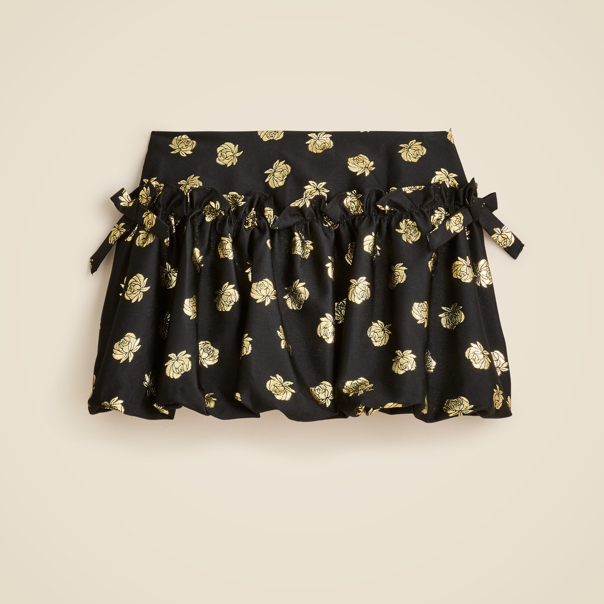 Girls' bubble skirt in metallic rosette jacquard