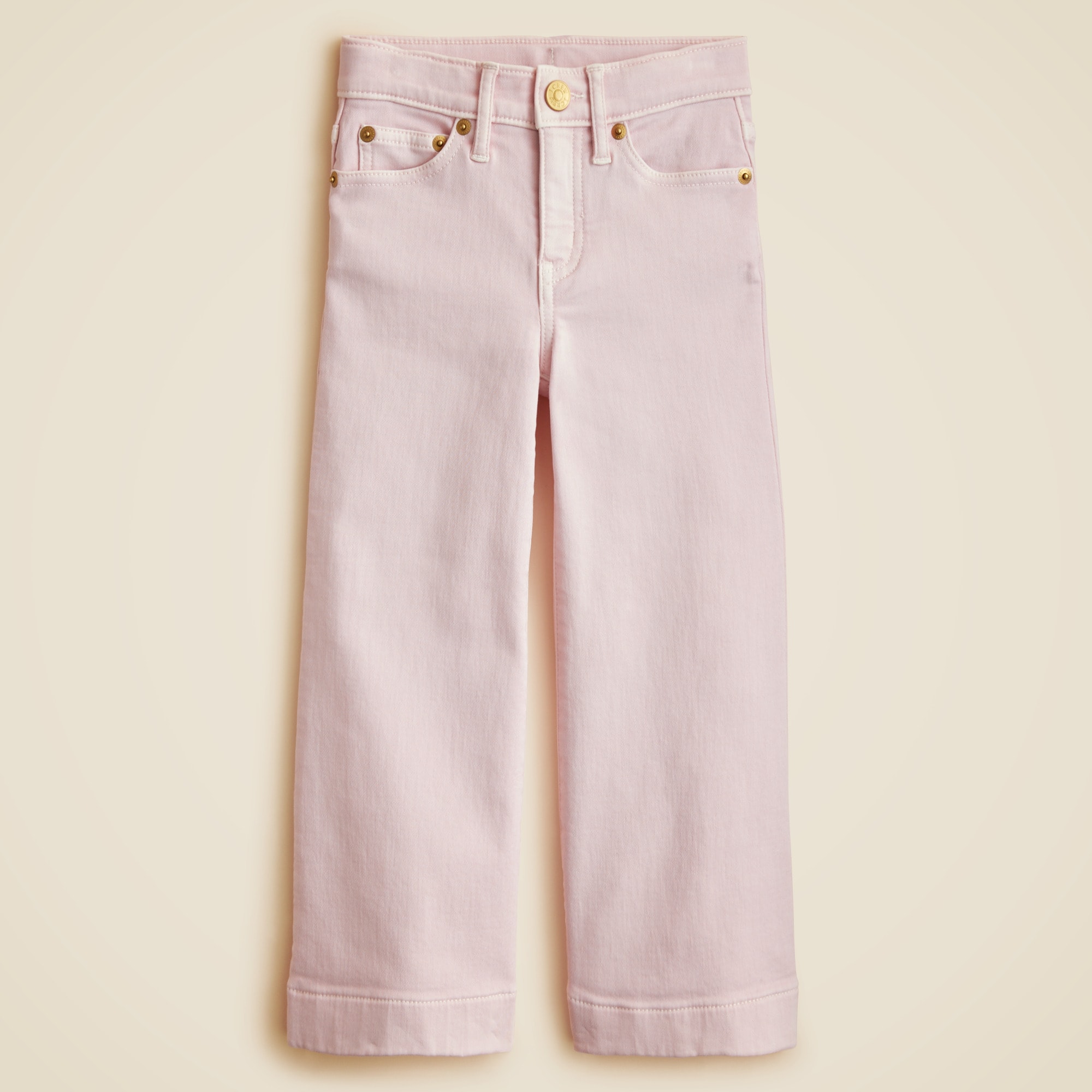 Girls' sailor garment-dyed stretch denim trouser