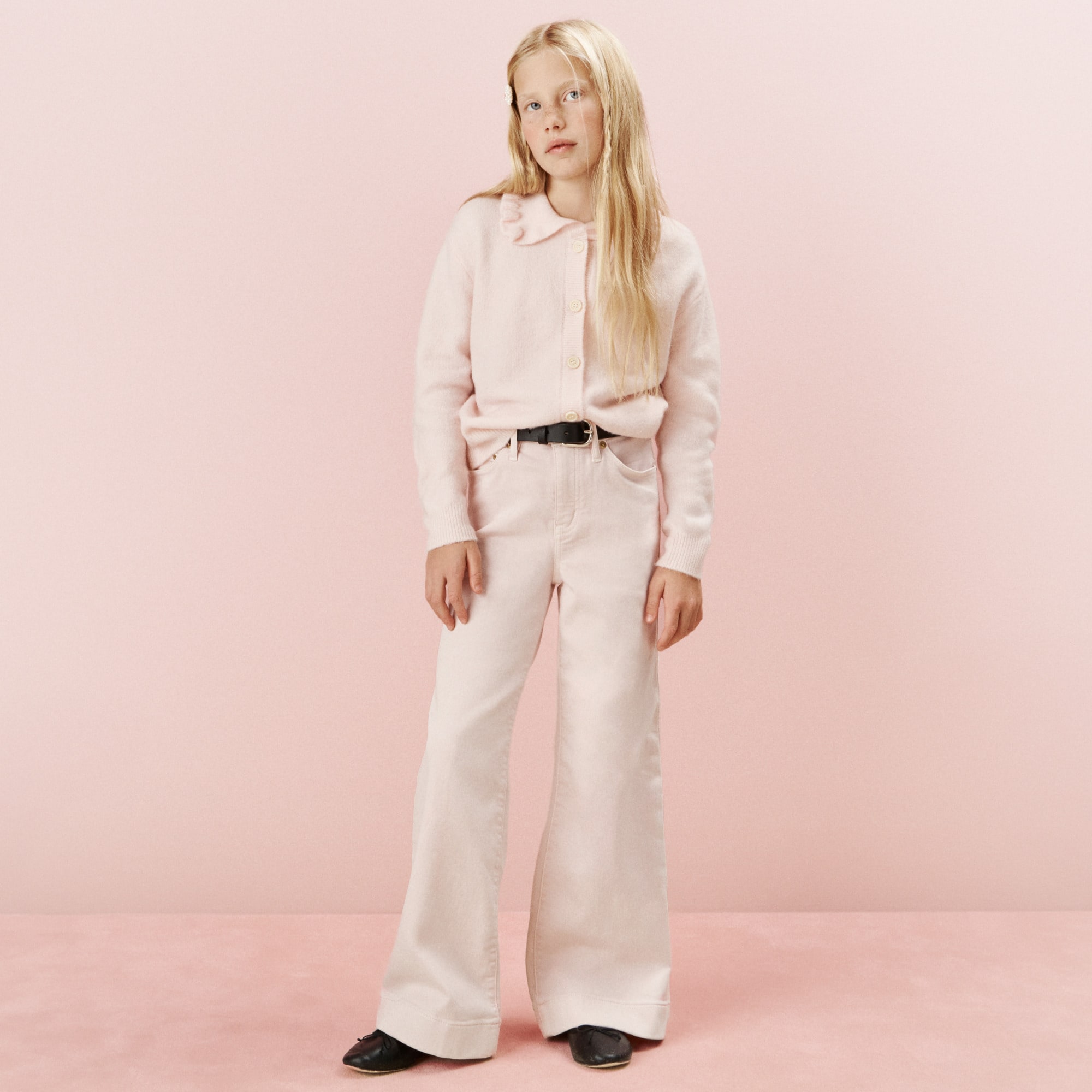 Girls' Sailor garment-dyed stretch denim trouser