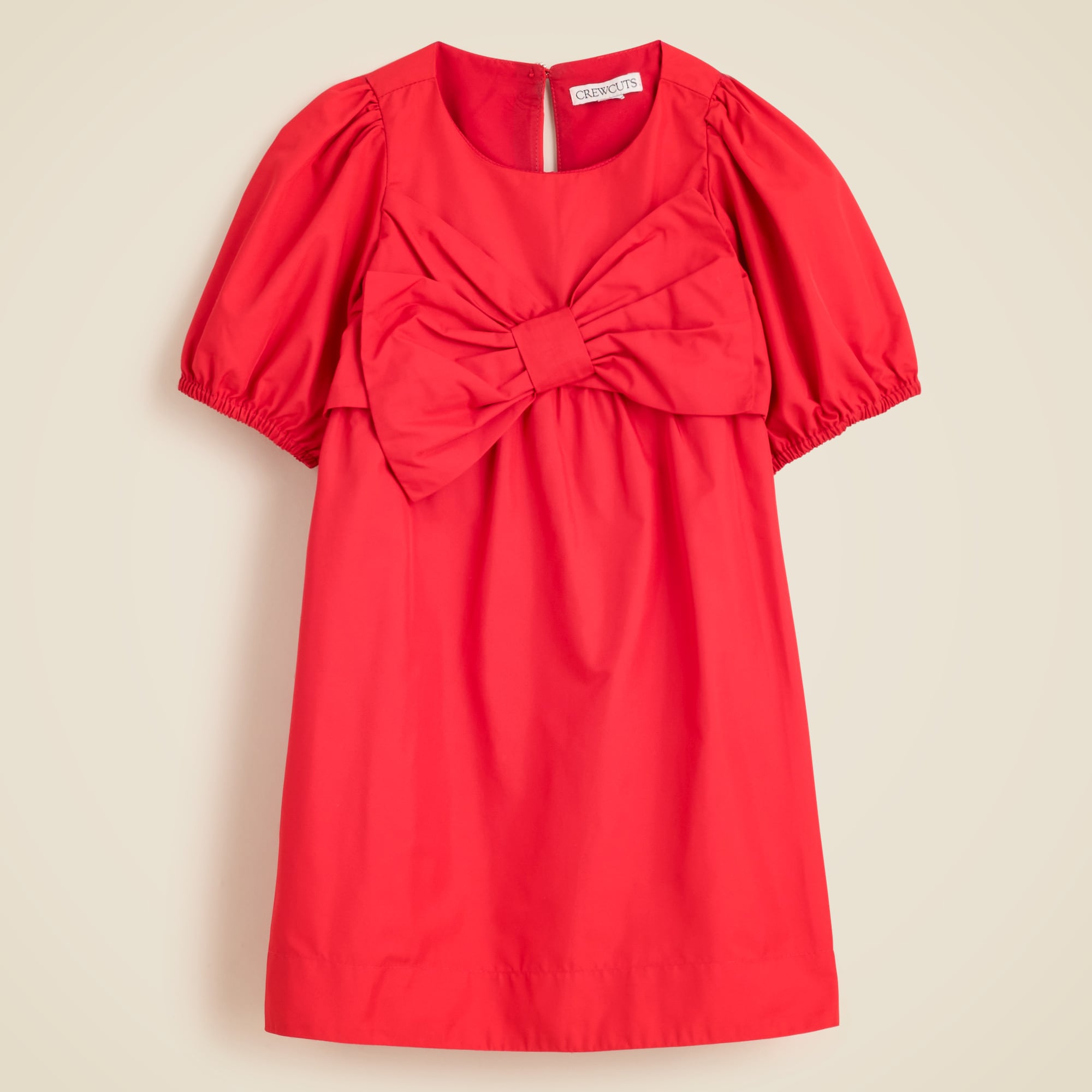 Girls' bow dress in taffeta