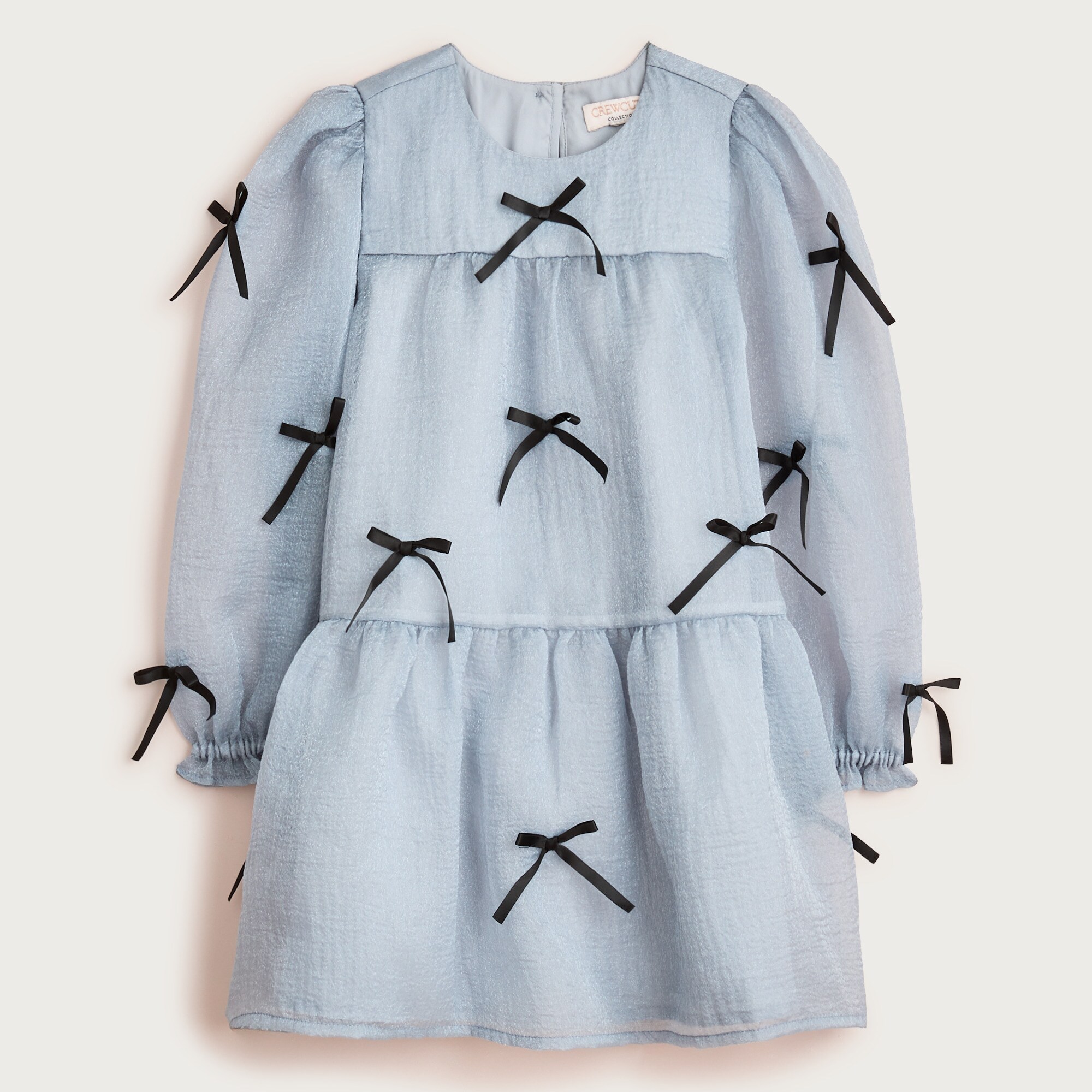 girls Girls' bow-embellished dress in crinkle organza