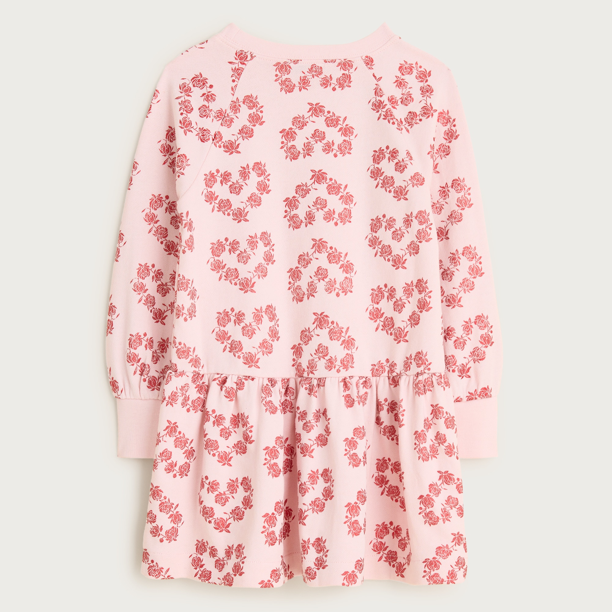 Girls' drop-waist sweatshirt-dress in terry
