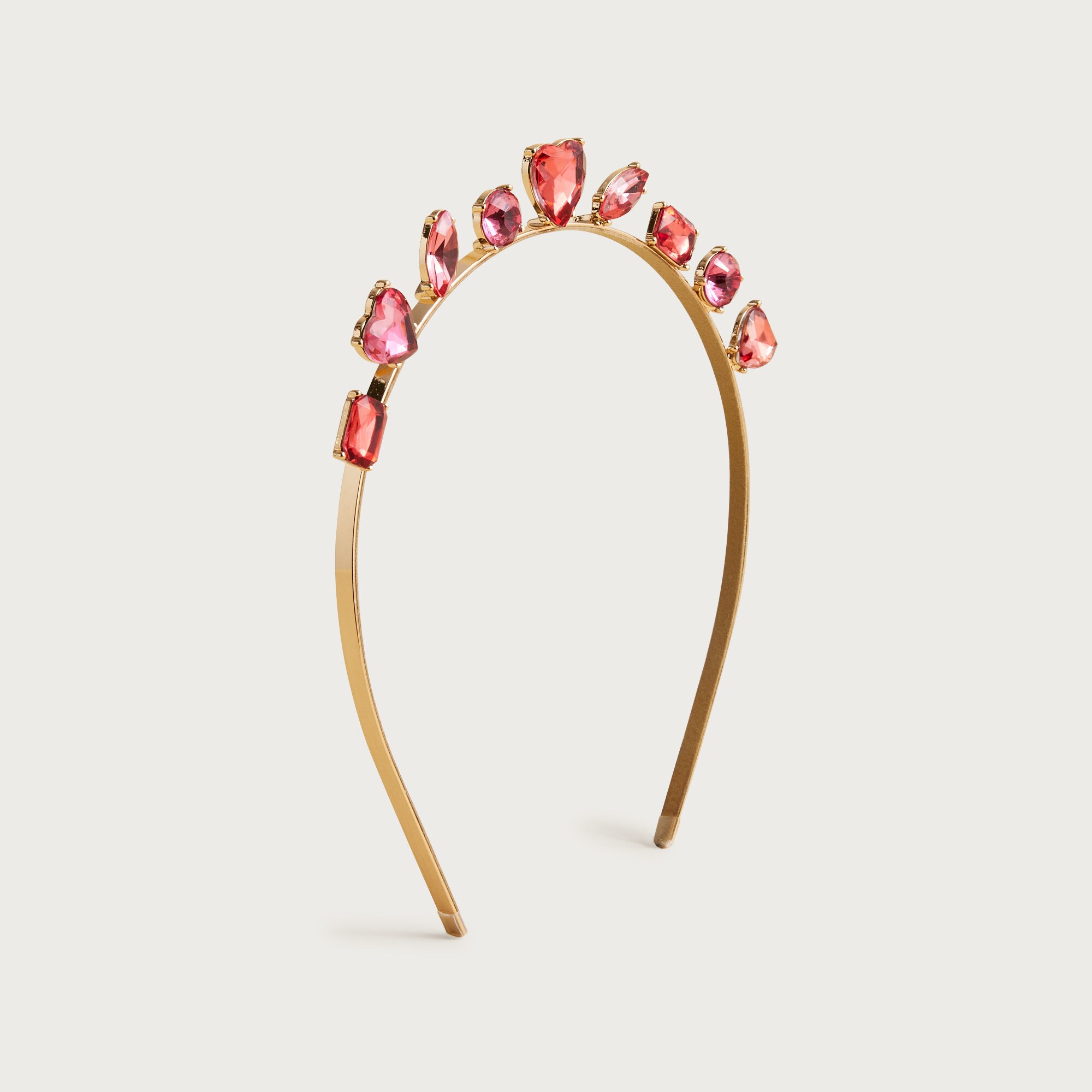 Girls' heart gem headband