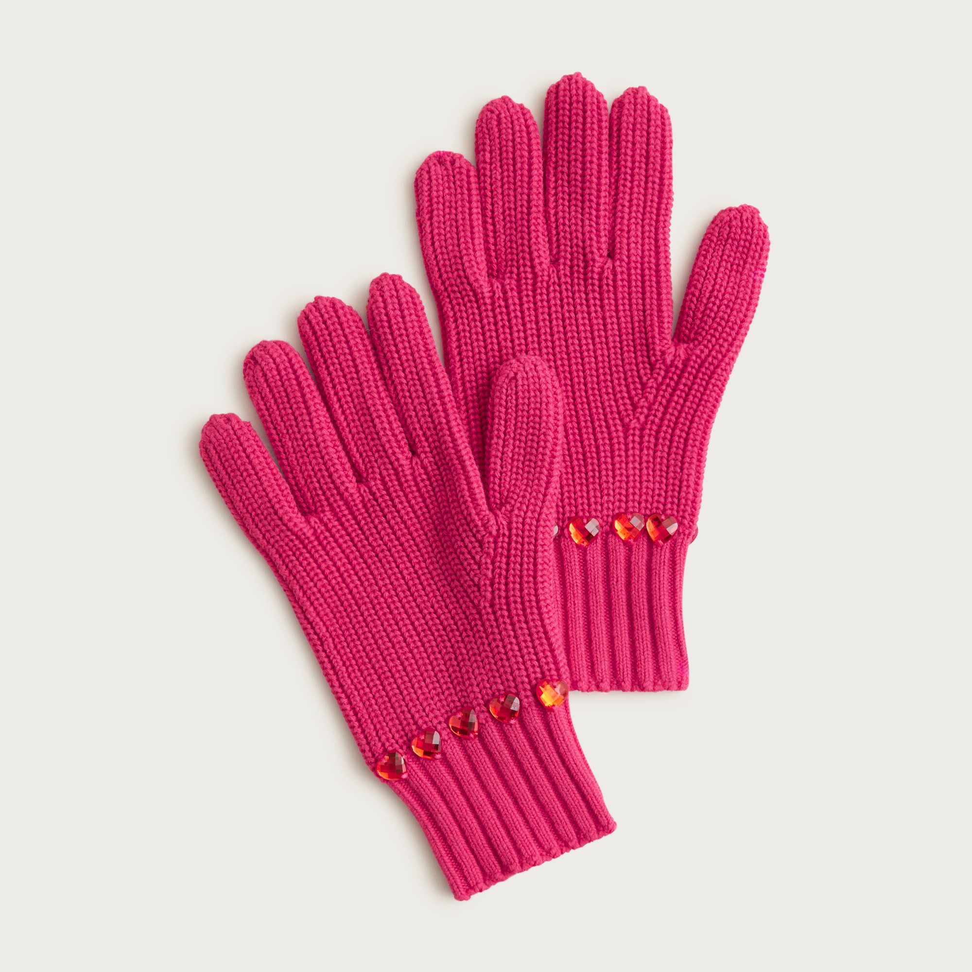 Girls' jewel-embellished gloves