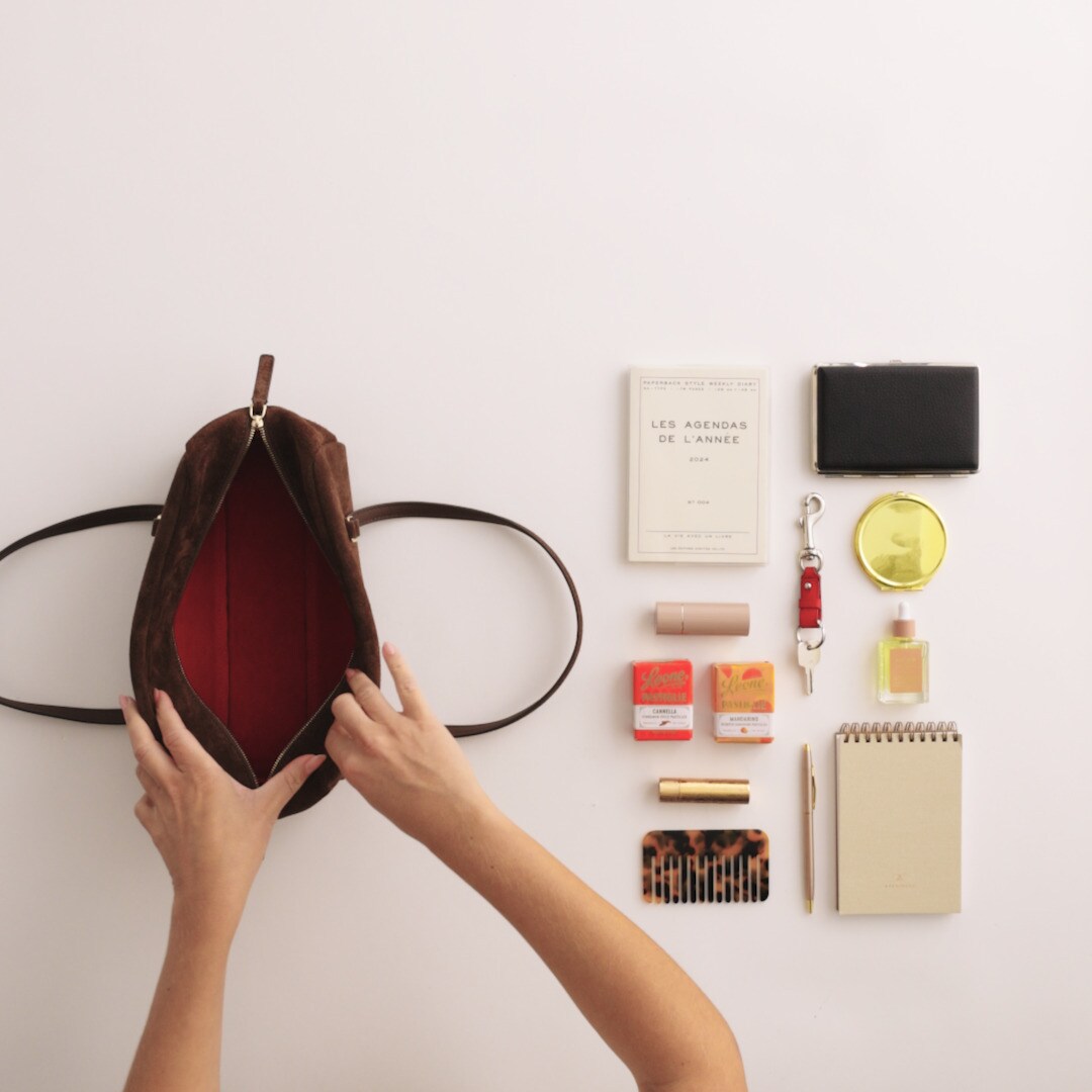 Delphine shoulder bag in suede