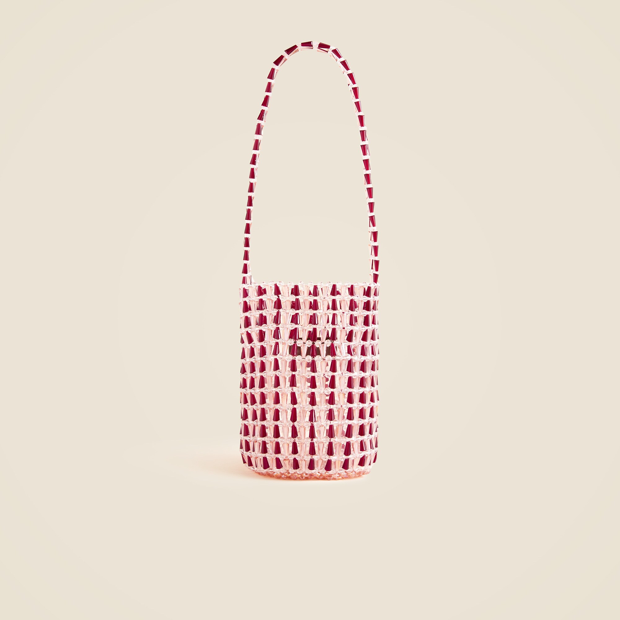 Beaded bucket bag