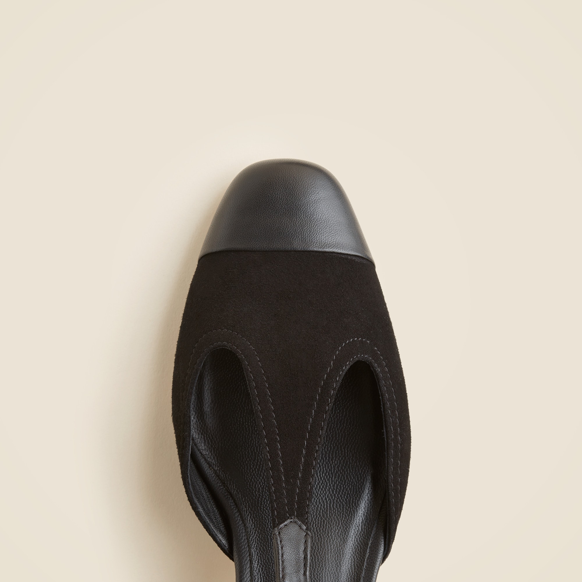 Mollie T-strap cutout heels in suede - thumbnail 4