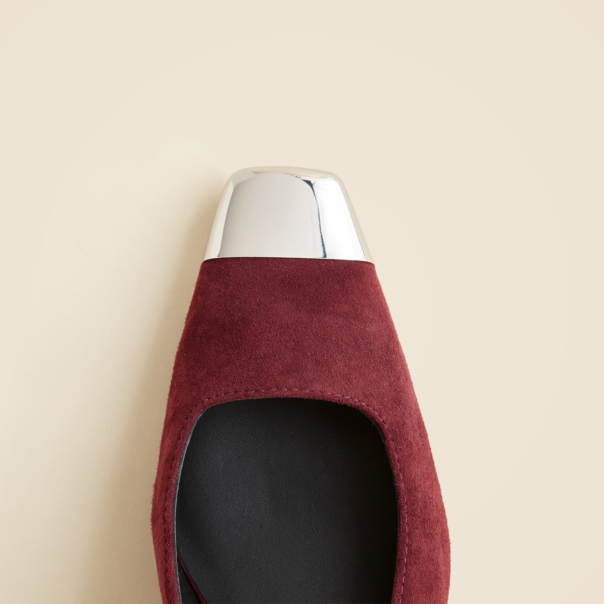 Cap toe slingback pumps in suede - image 2