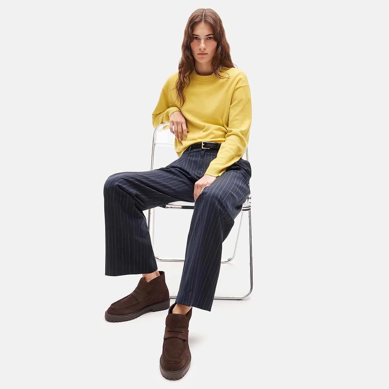 Lug-sole loafer boots in suede by J.Crew