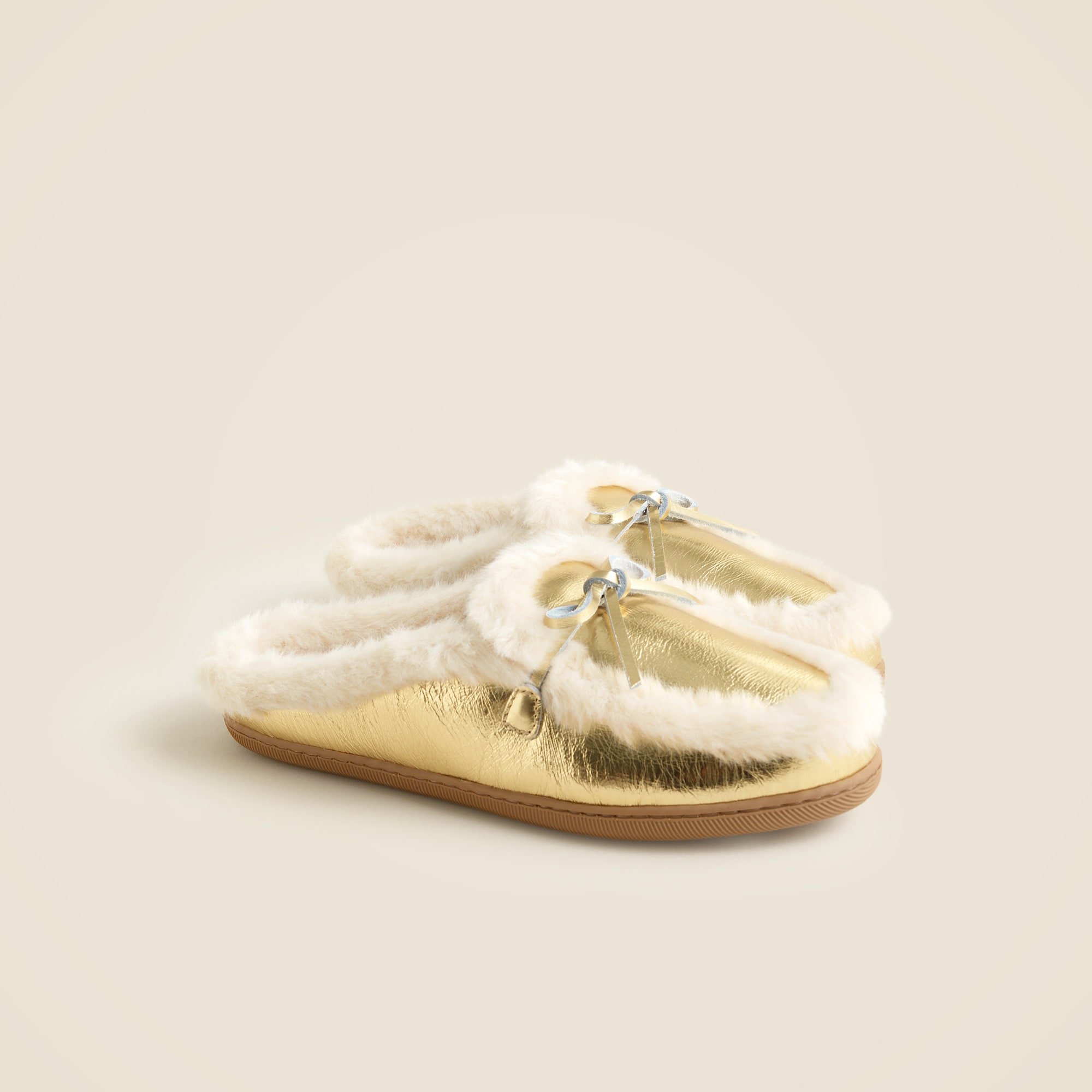 womens Lodge mules in metallic