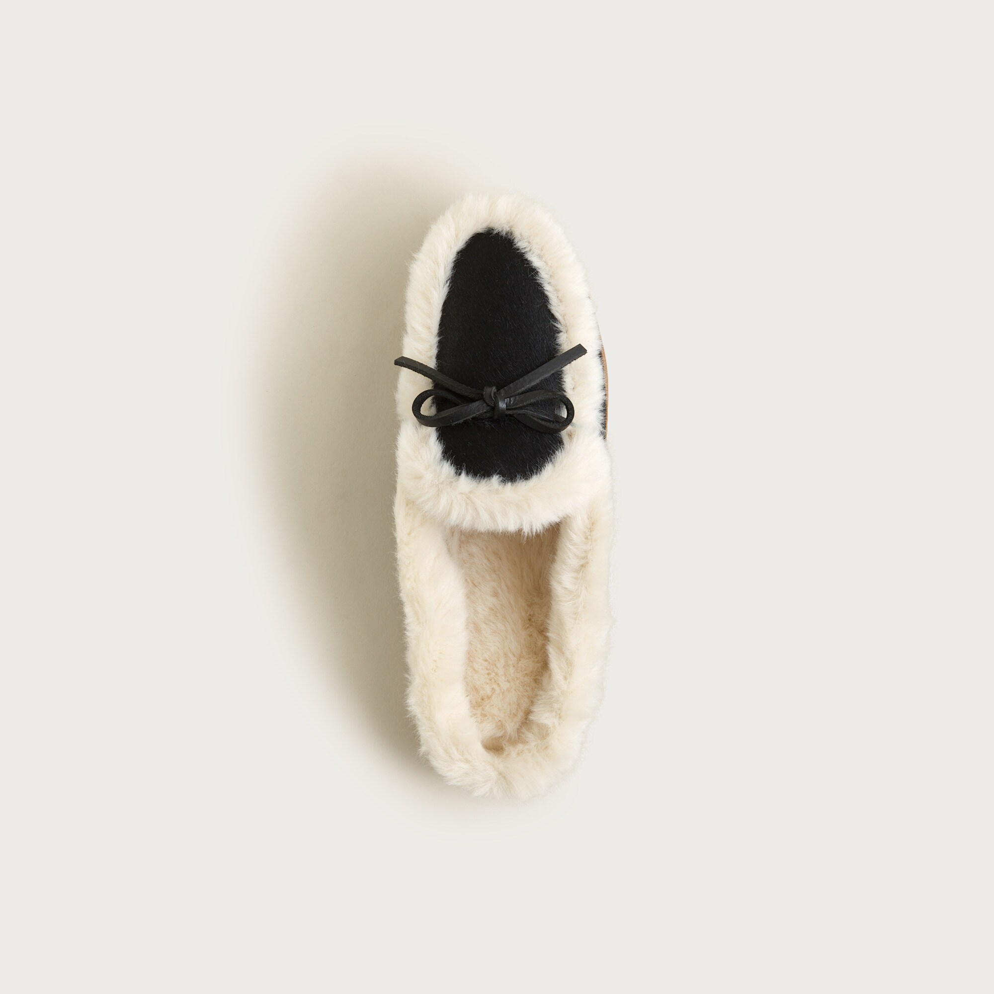 Lodge mules in calf hair