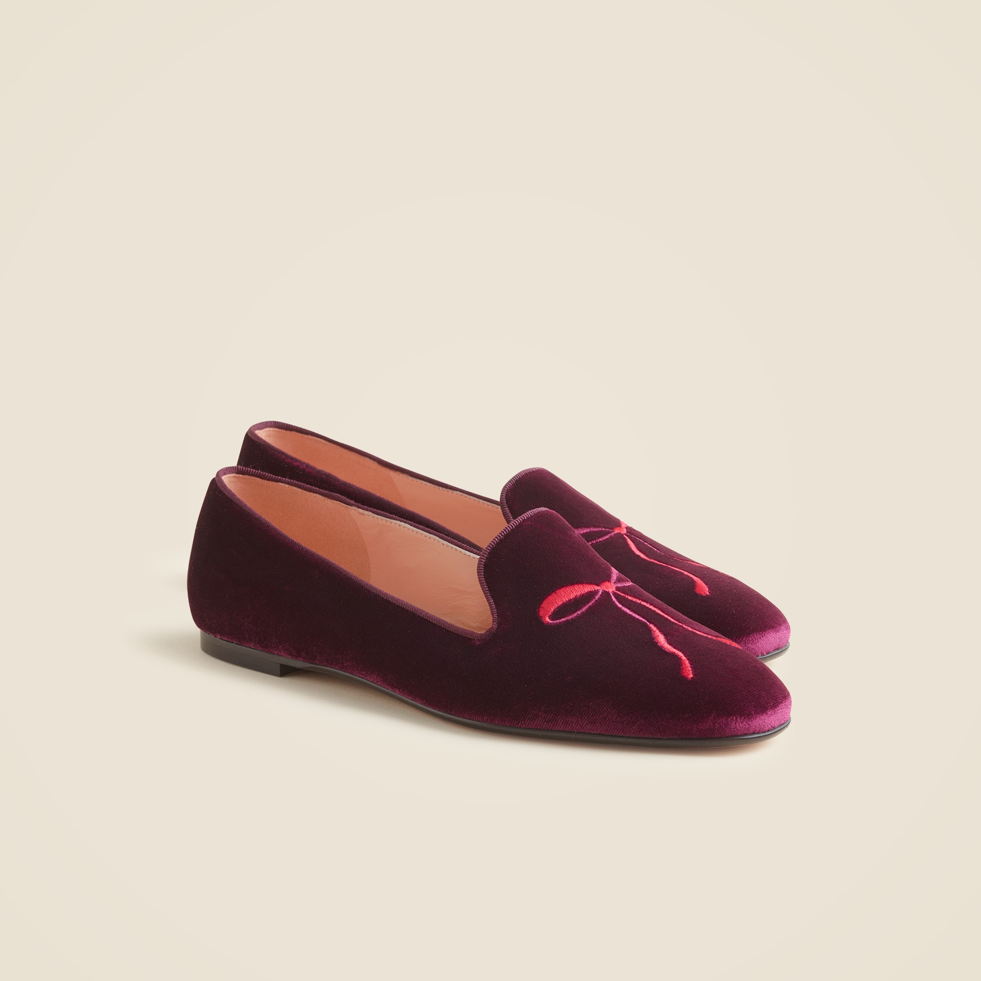 made-in-italy smoking slippers in embroidered velvet for women