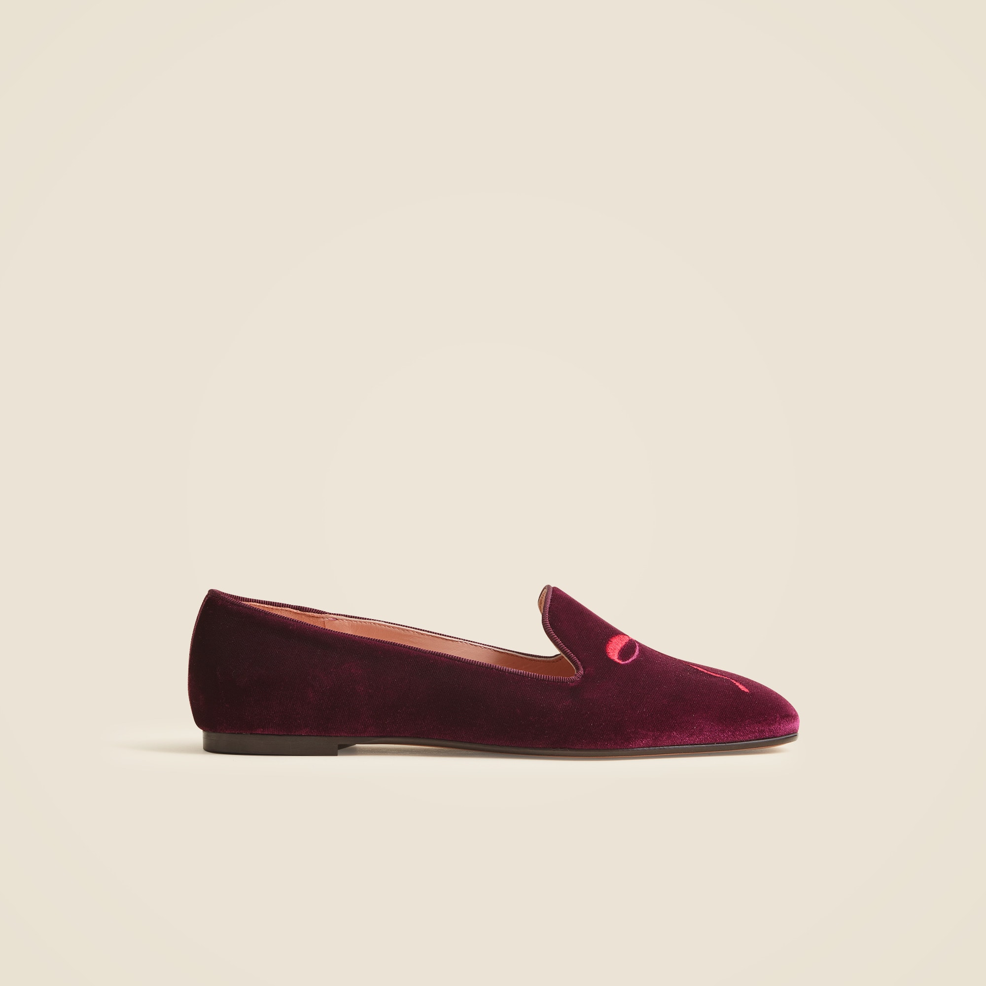 Made-in-Italy smoking slippers in embroidered velvet