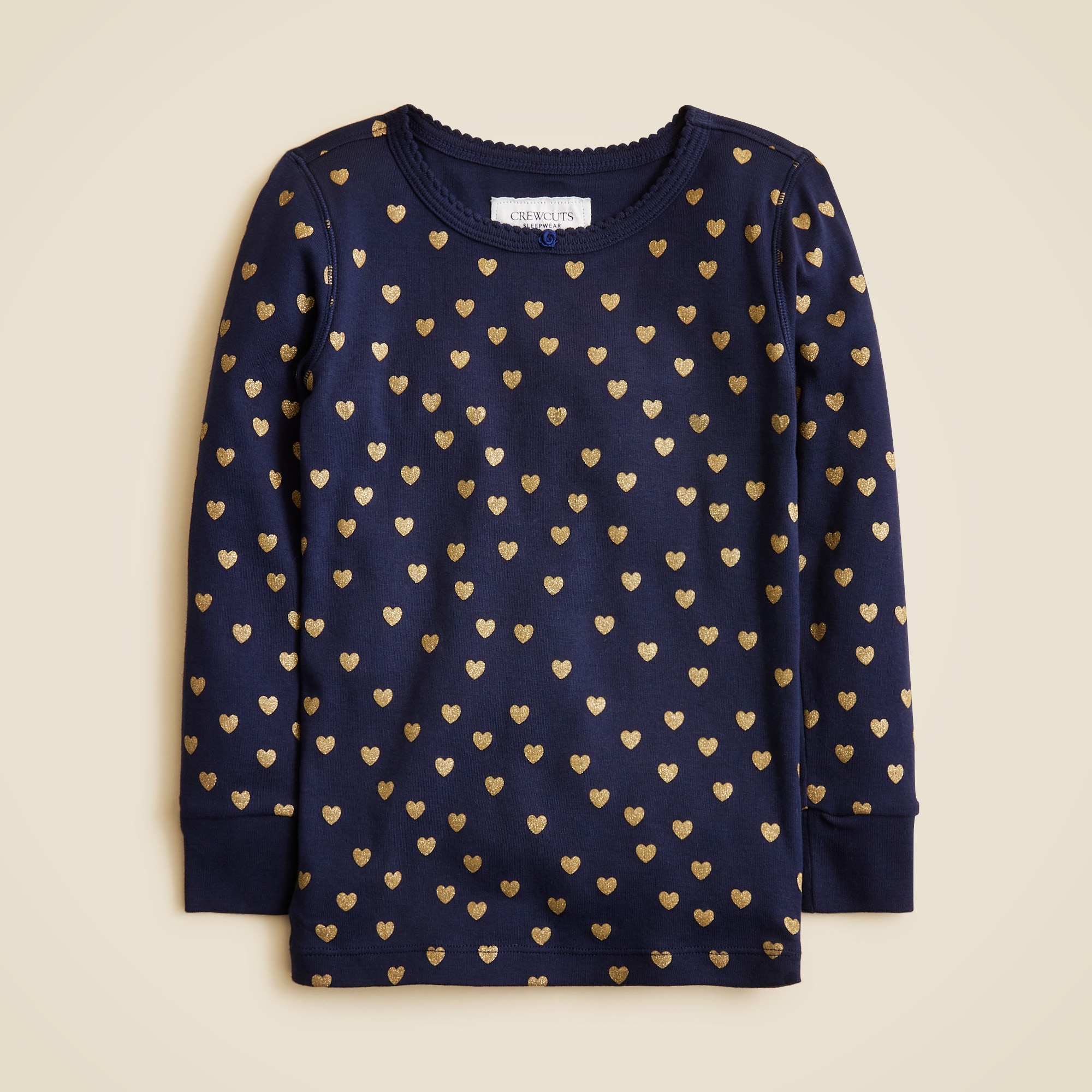 Kids' long-sleeve cotton pajama set in prints