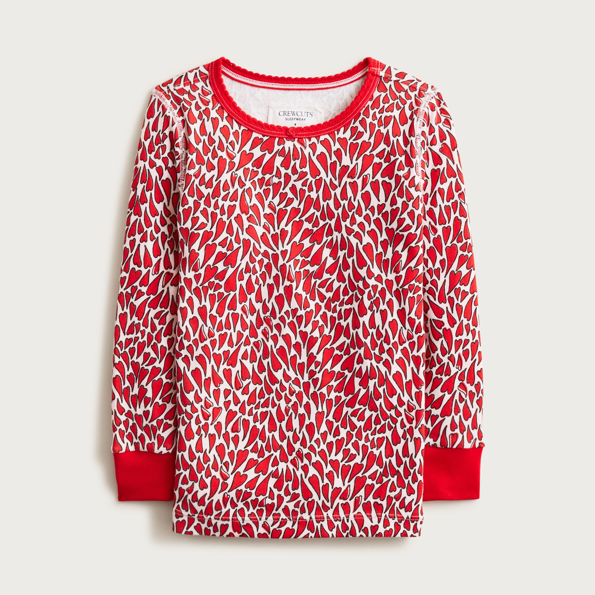 Kids' long-sleeve cotton pajama set in prints