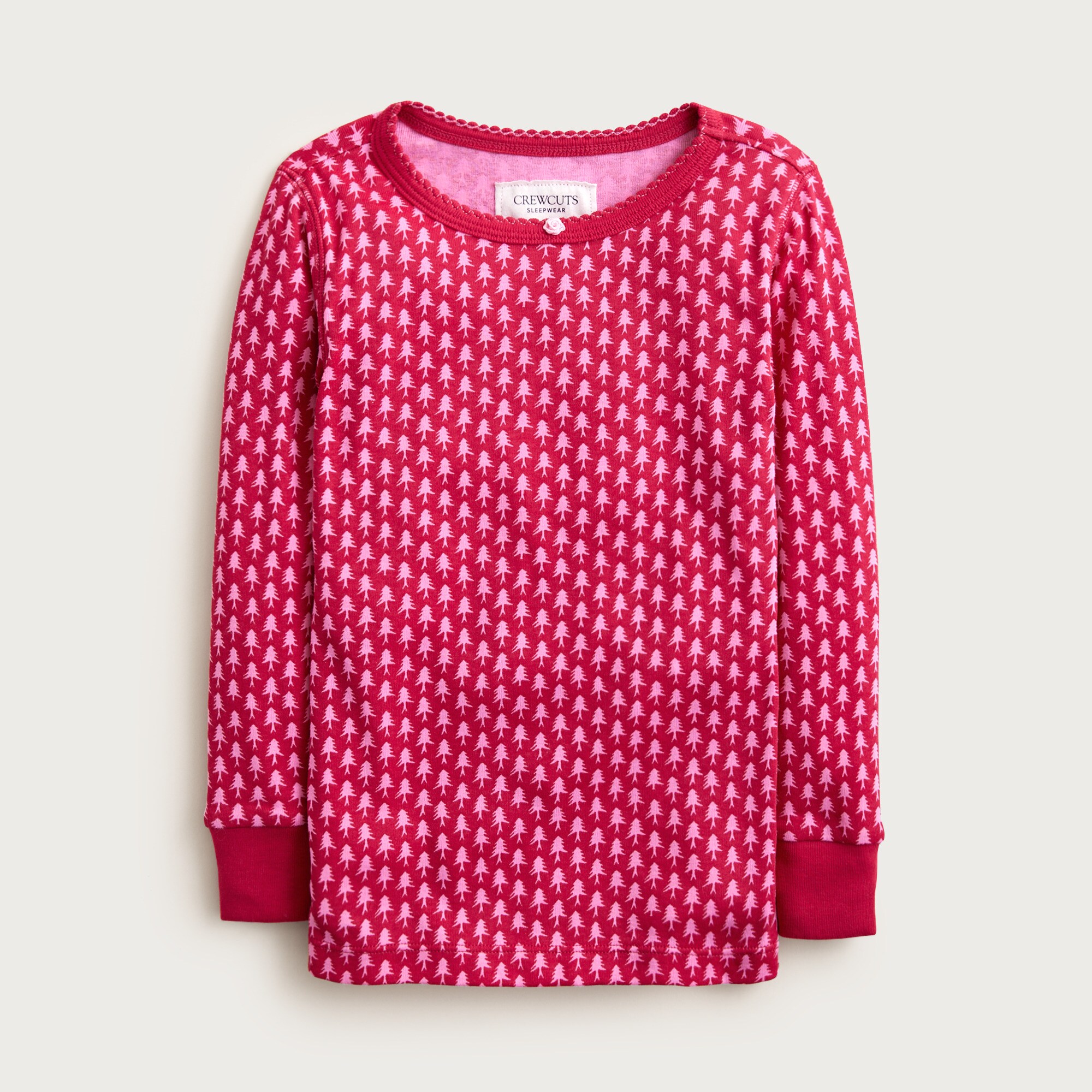 Kids' long-sleeve cotton pajama set in prints