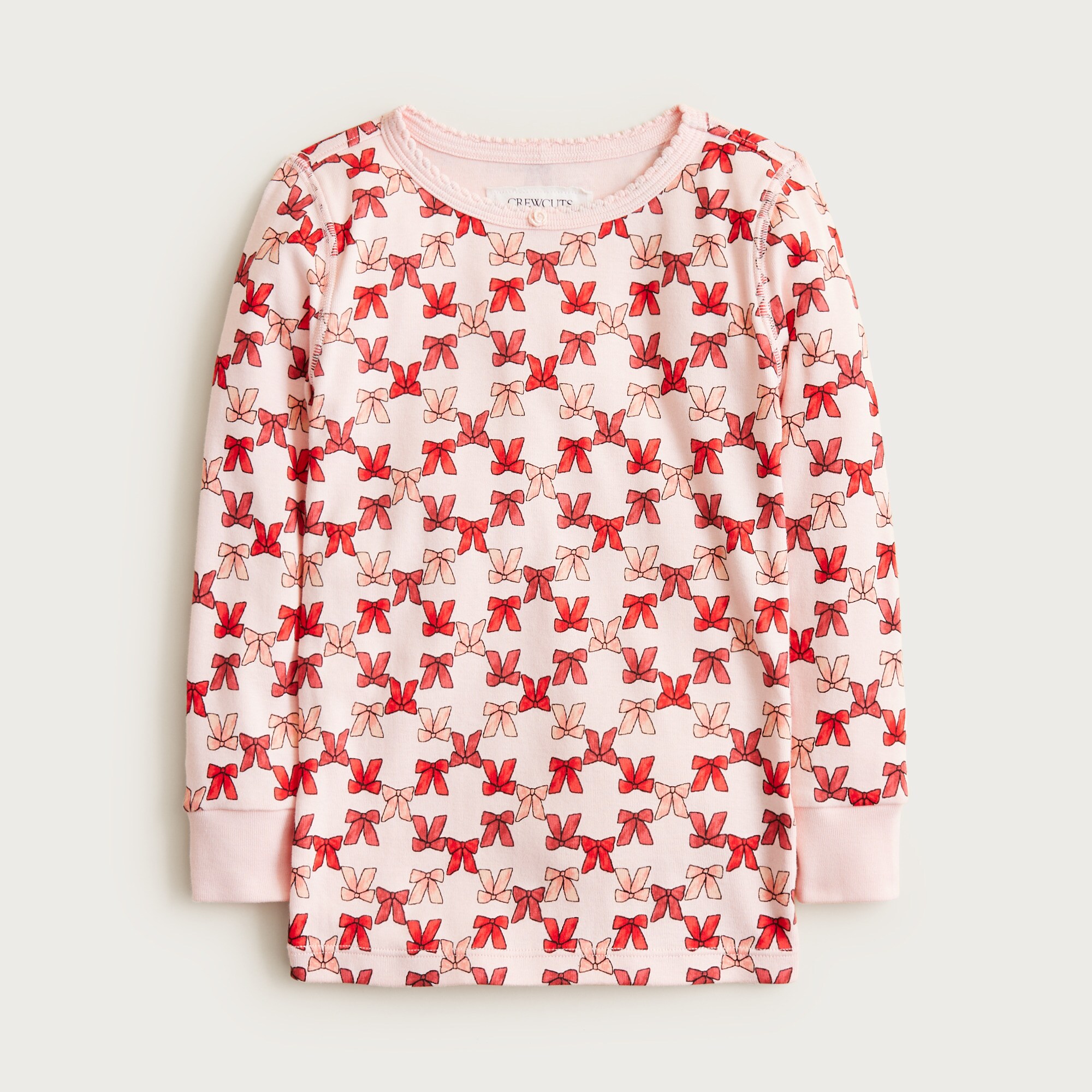 Kids' long-sleeve cotton pajama set in prints