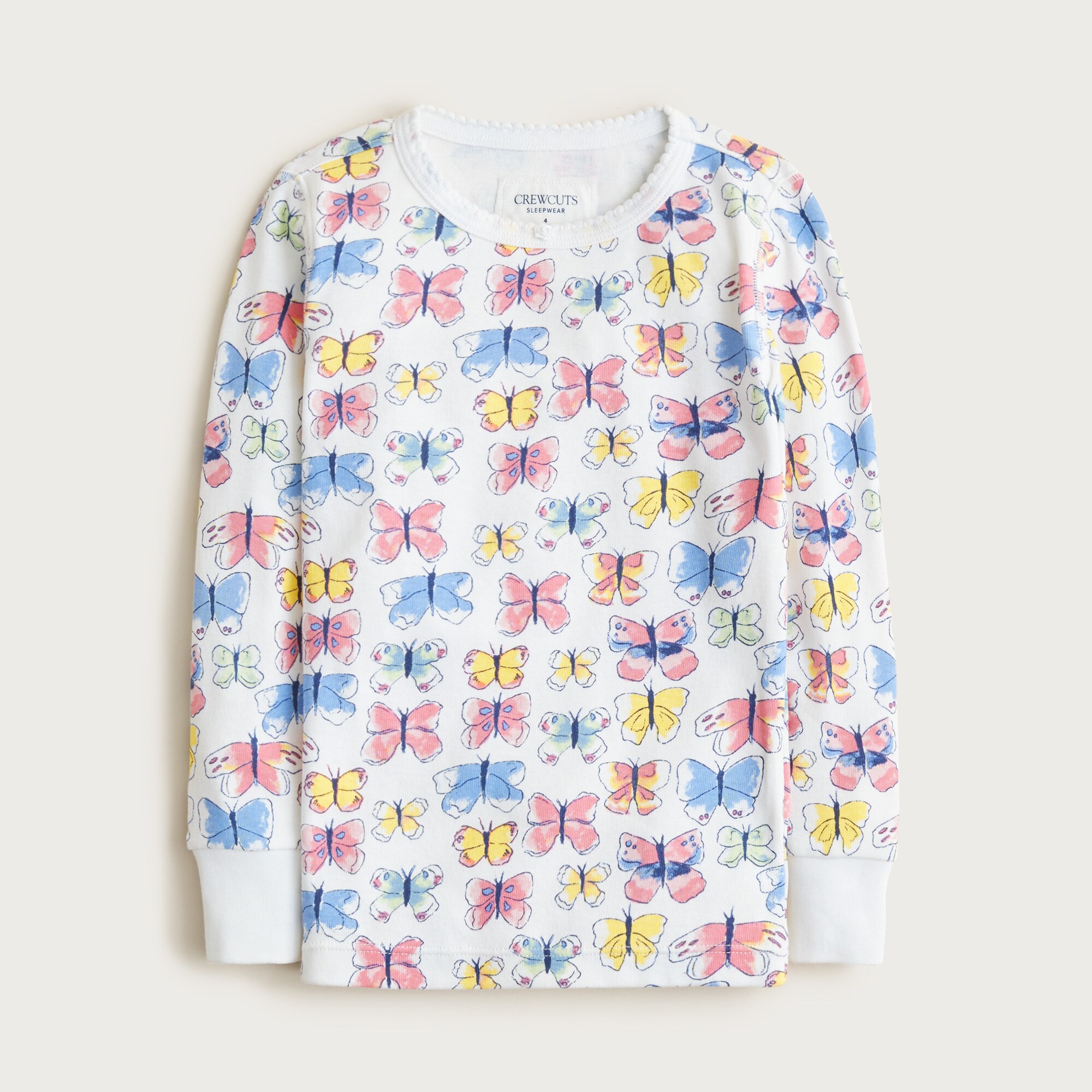 Kids' long-sleeve cotton pajama set in prints