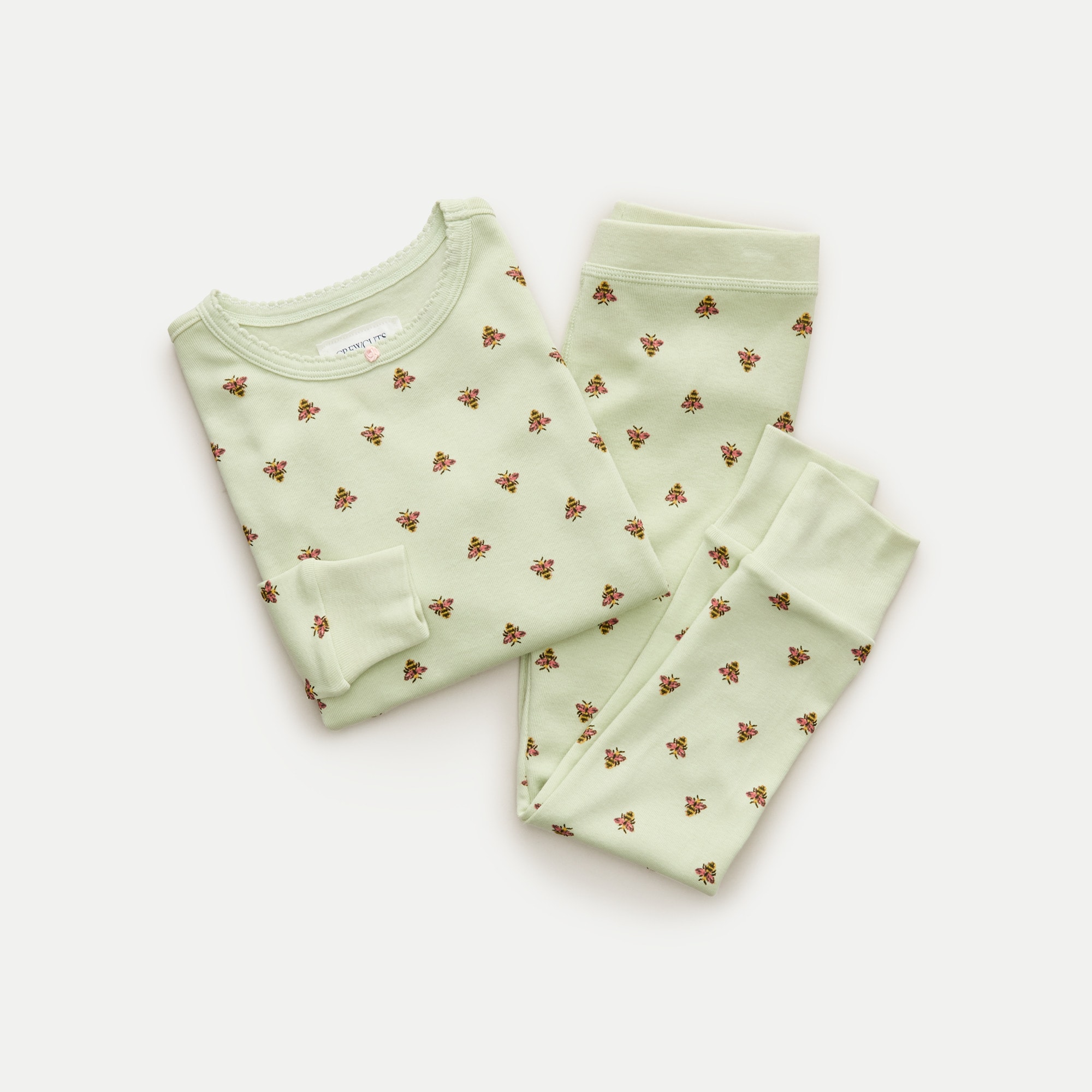 Kids' long-sleeve cotton pajama set in prints