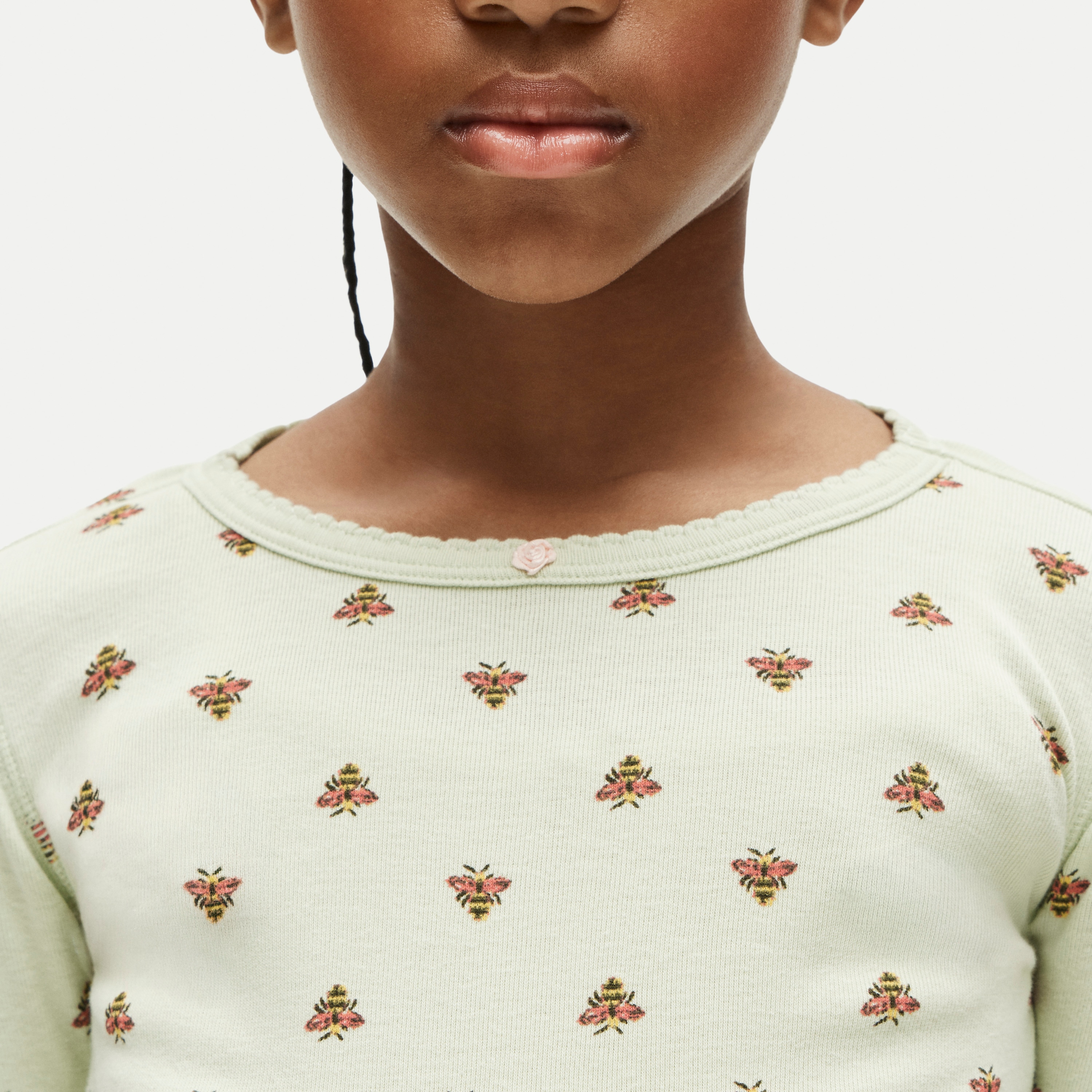Kids' long-sleeve cotton pajama set in prints - thumbnail 4