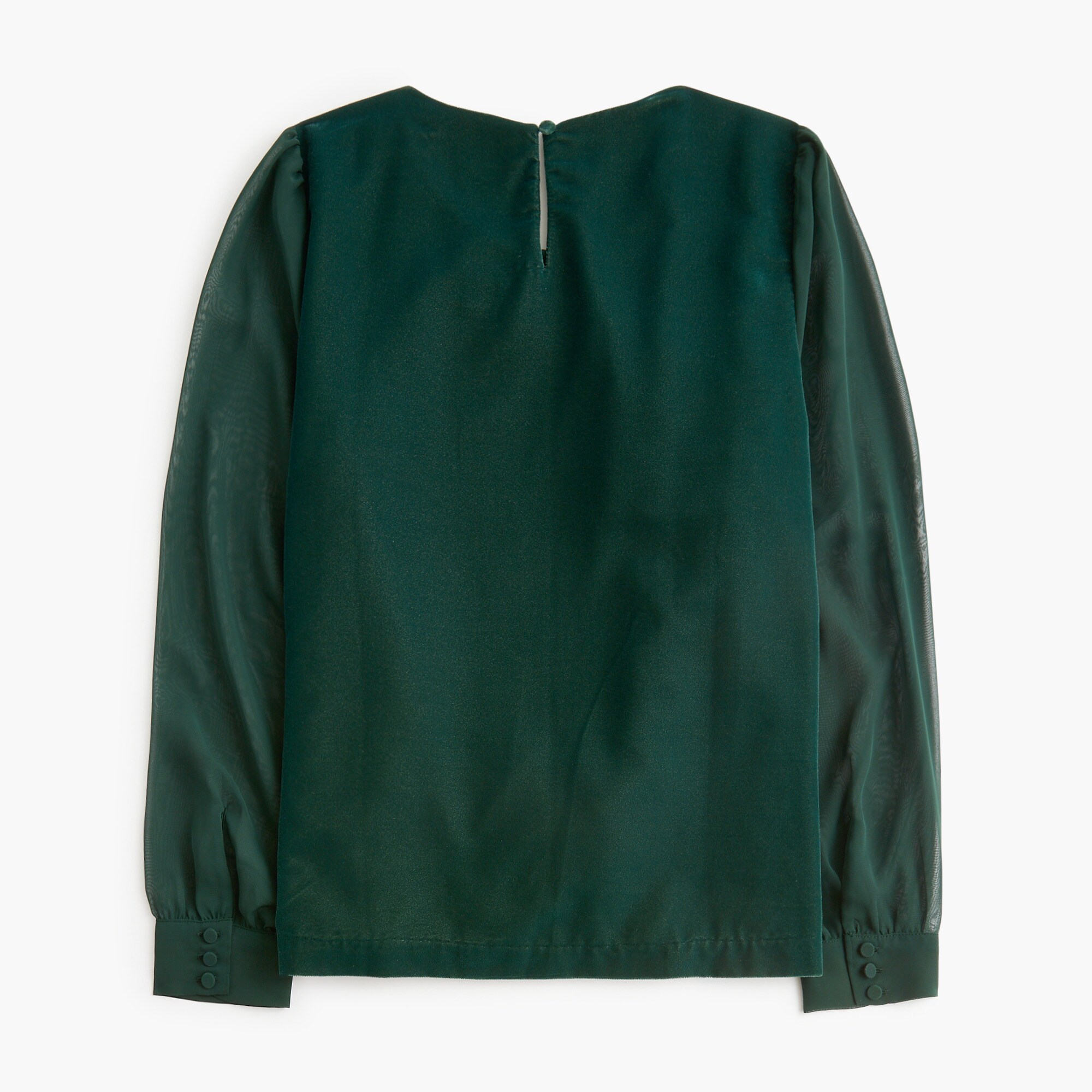 Velvet puff-sleeve top