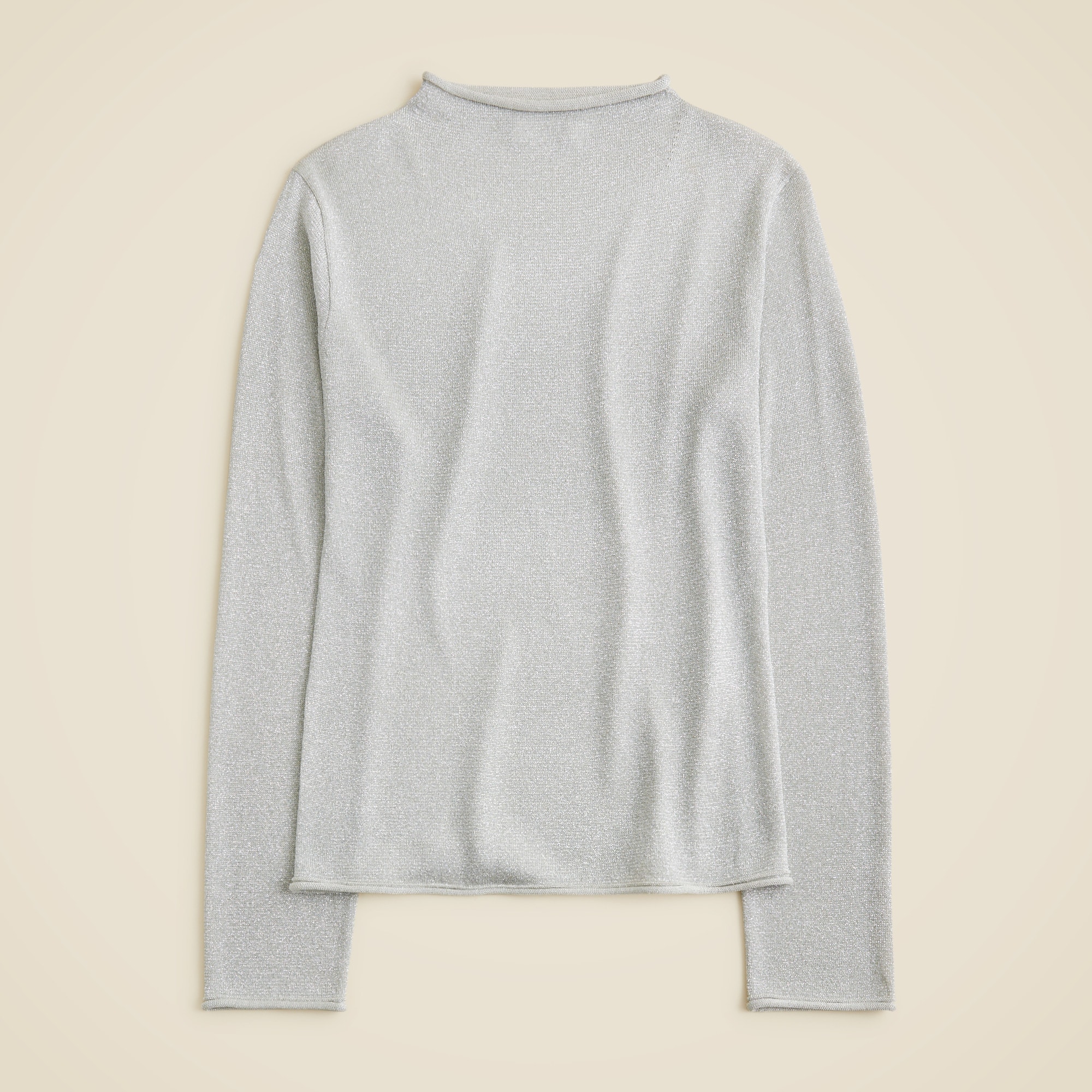 Metallic mockneck sweater