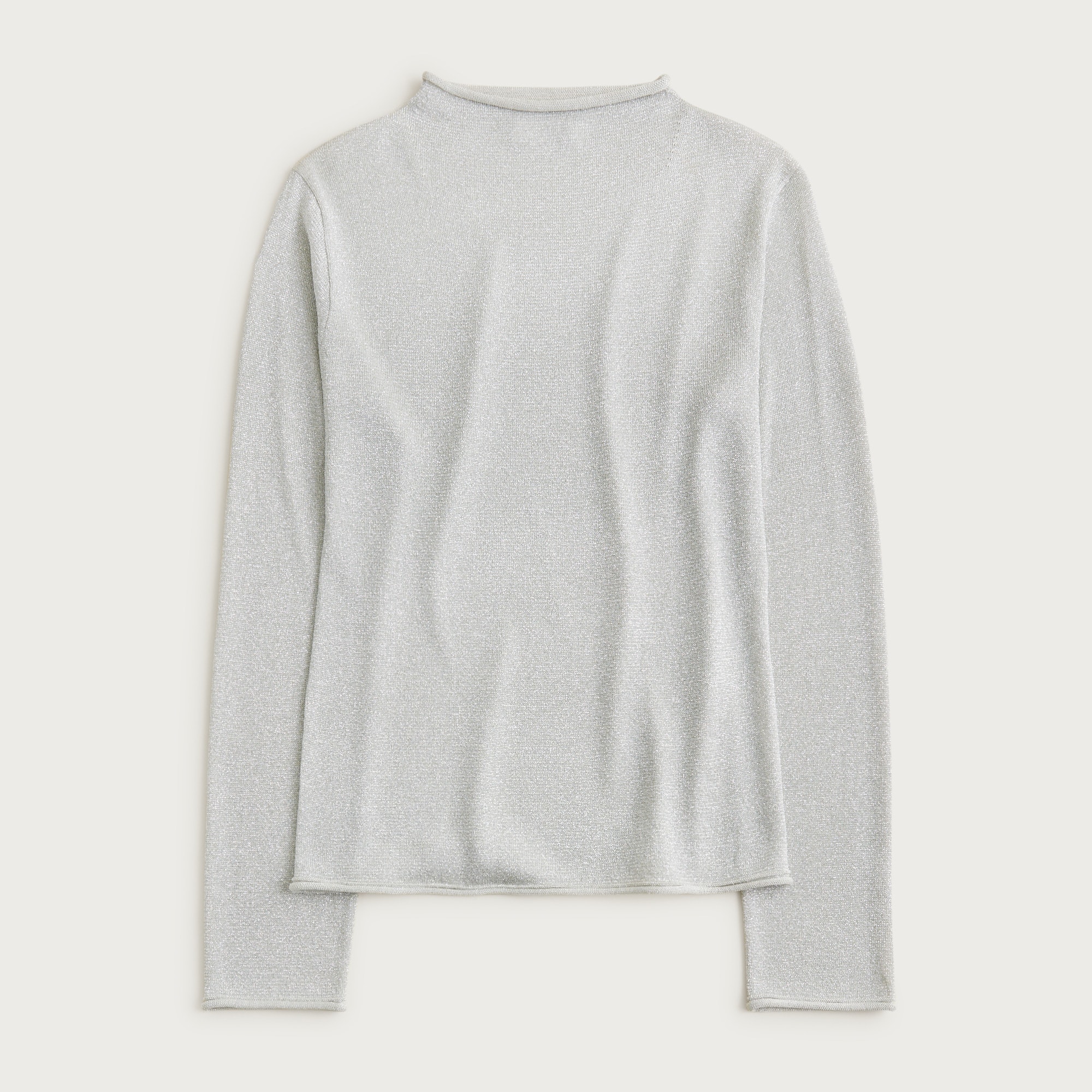 Metallic mockneck sweater