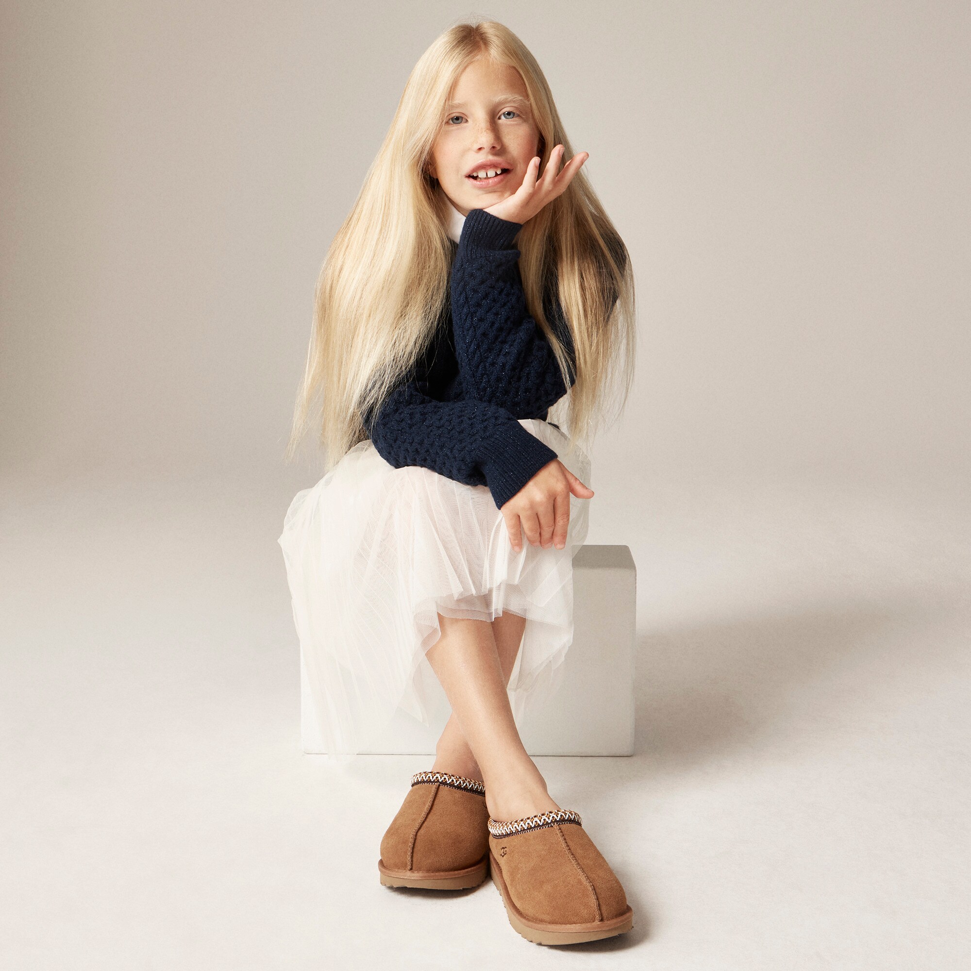 UGG ae Tasman II kids' slippers in chestnut