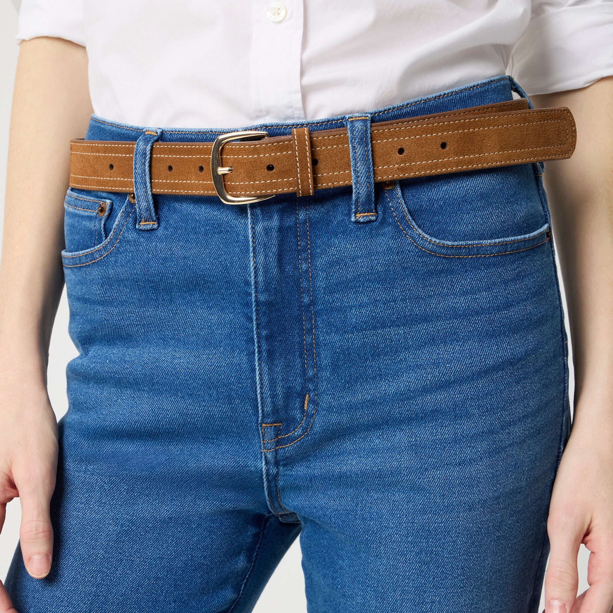 High-rise stovepipe jean in signature stretch+