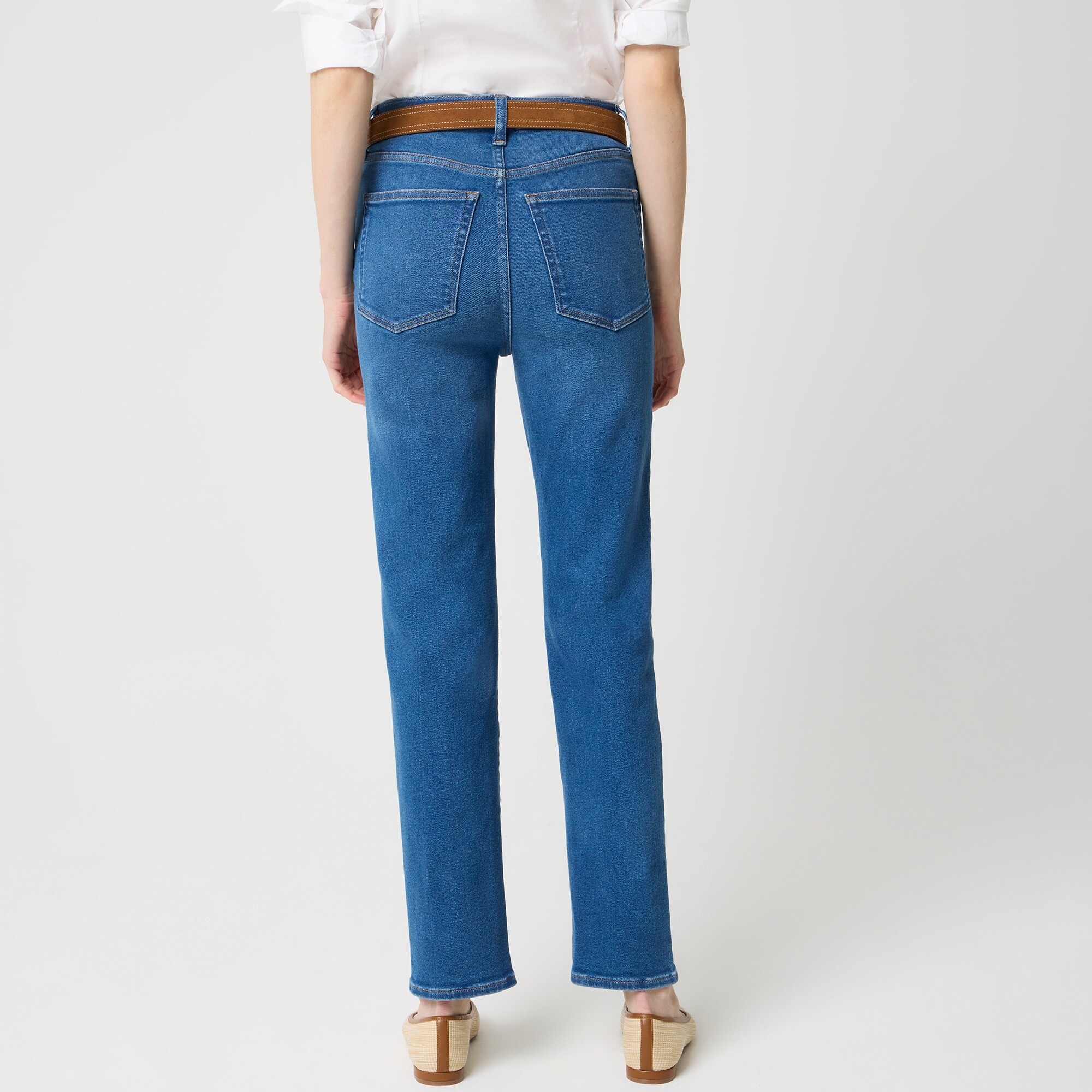 High-rise stovepipe jean in signature stretch+