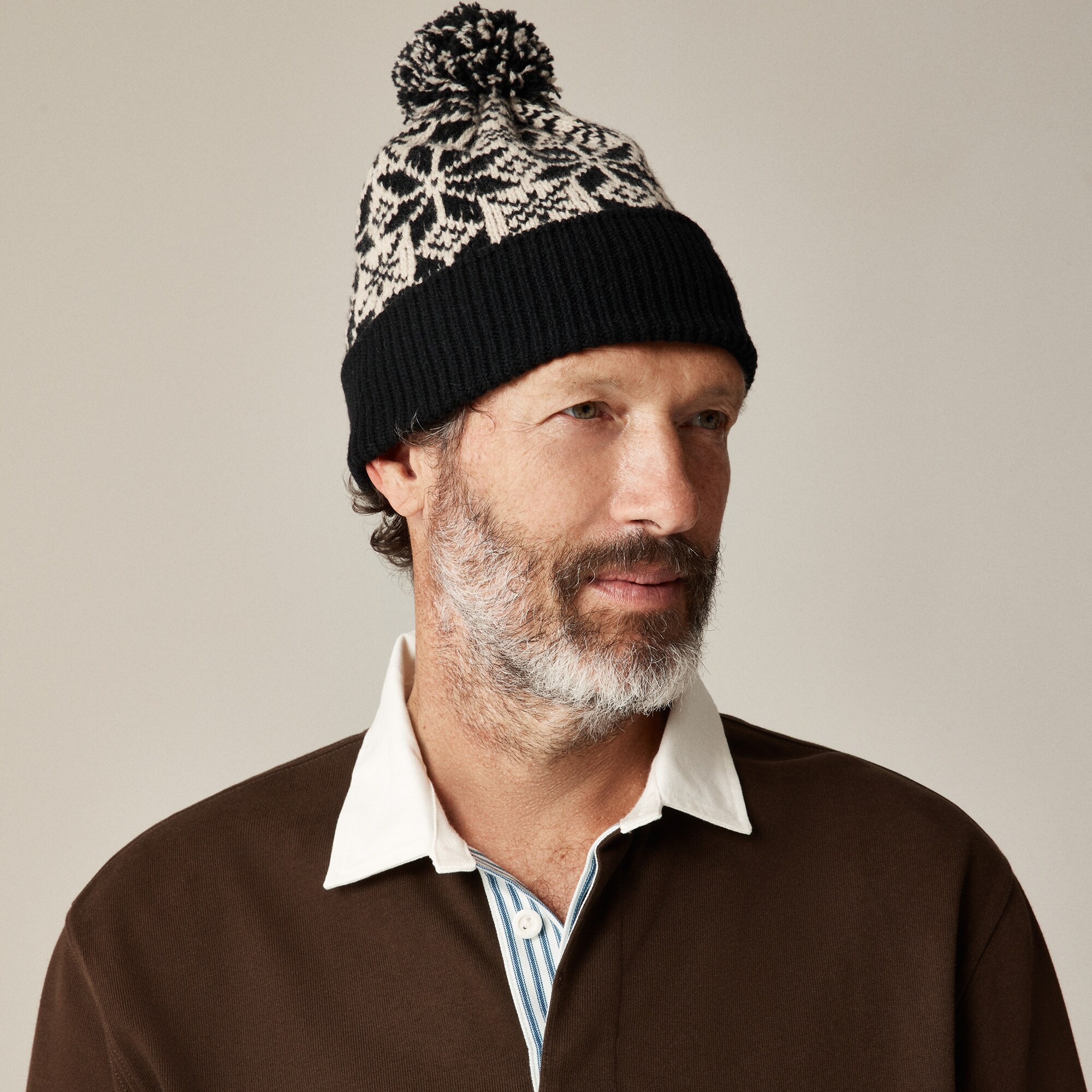 JCREW Beanie 100% Cashmere Beanie Starry Knit Beanie Pom Pom Beanie Cashmere Beanie For Men | J.Crew main image 2