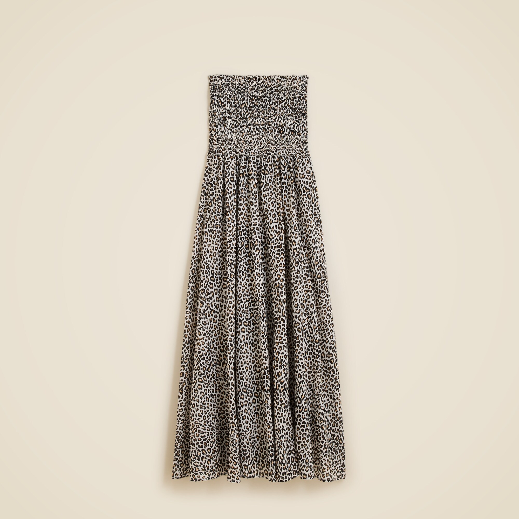 Smocked maxi dress in leopard print - image 5