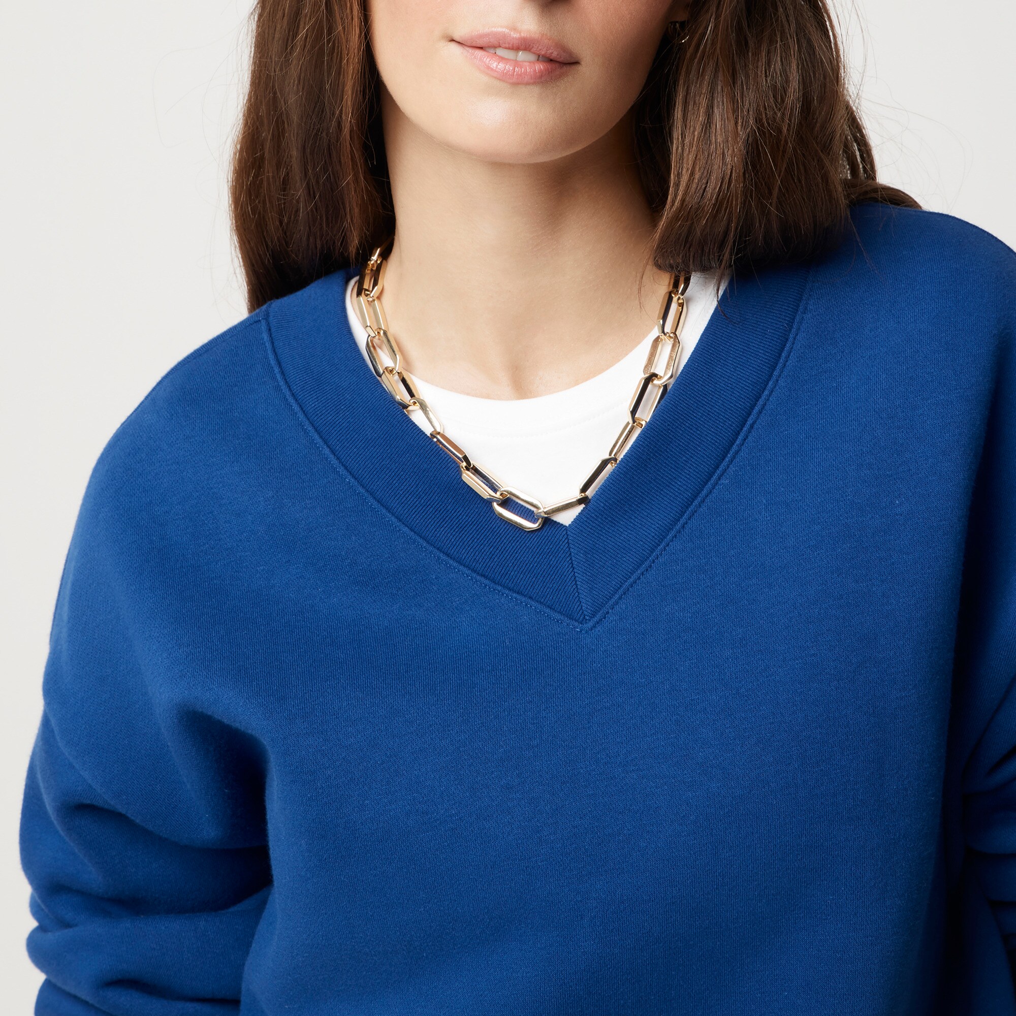 Fleece V-neck Sweatshirt For Women | Factory