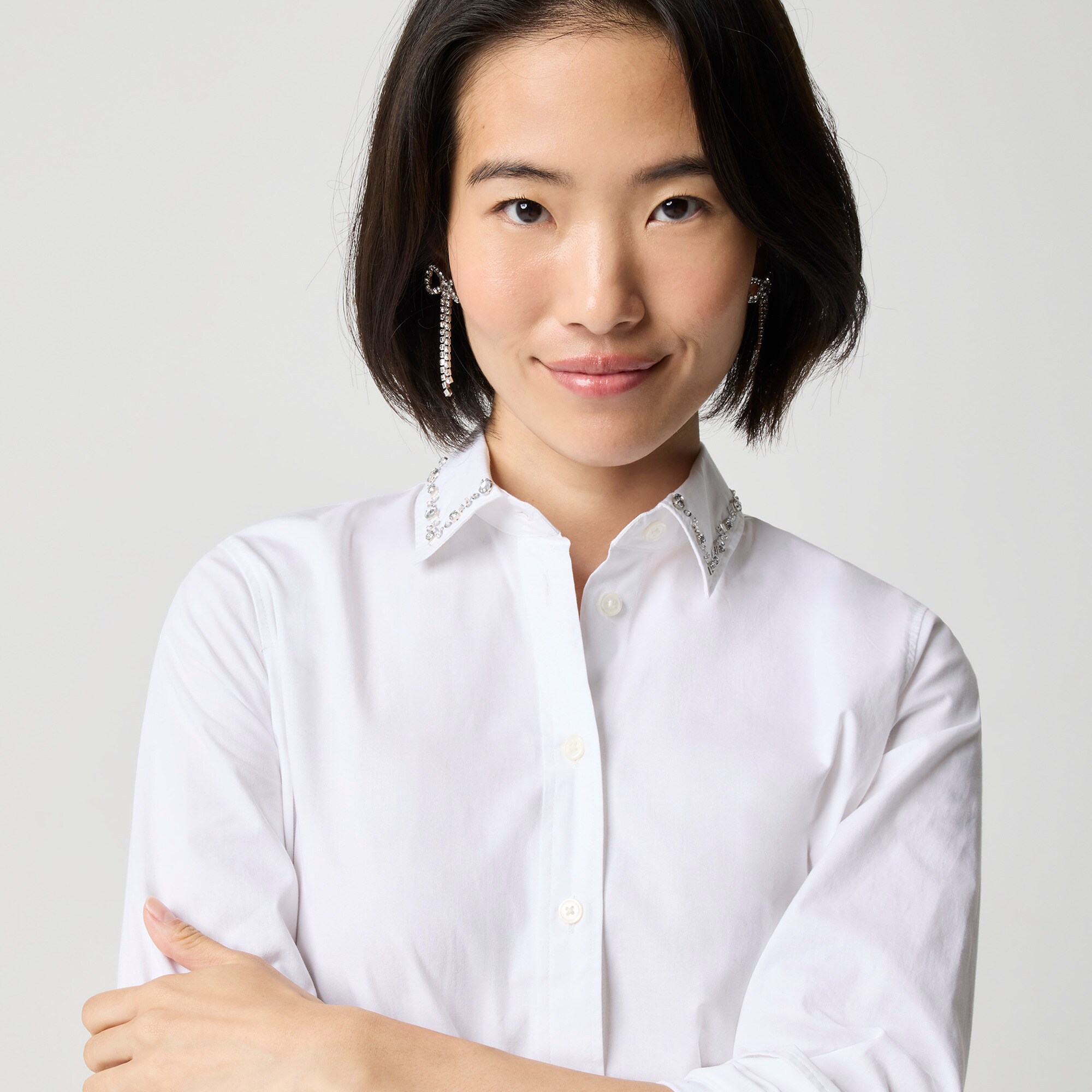 Embellished button-up shirt