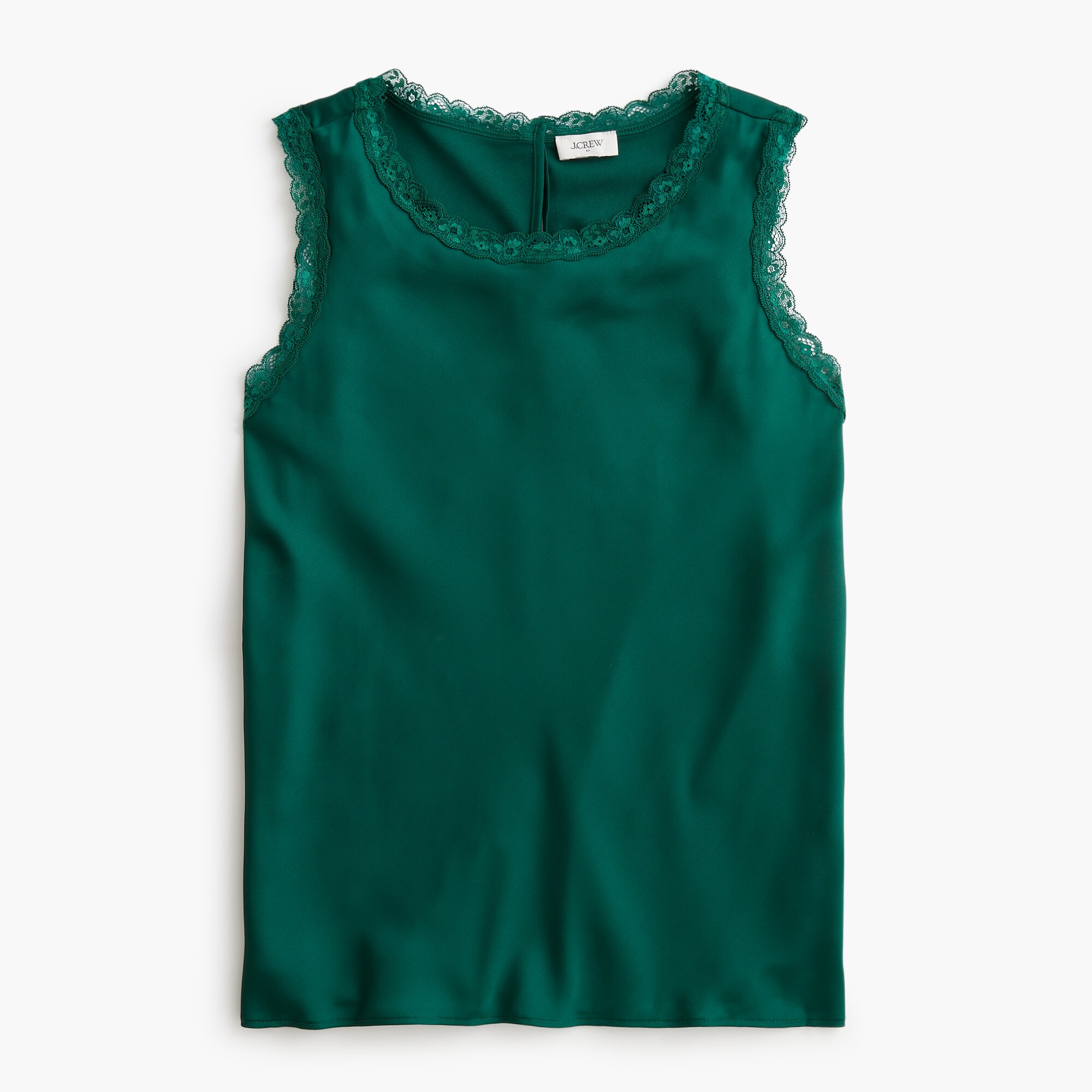 Lace-trim Satin Tank Top For Women | Factory