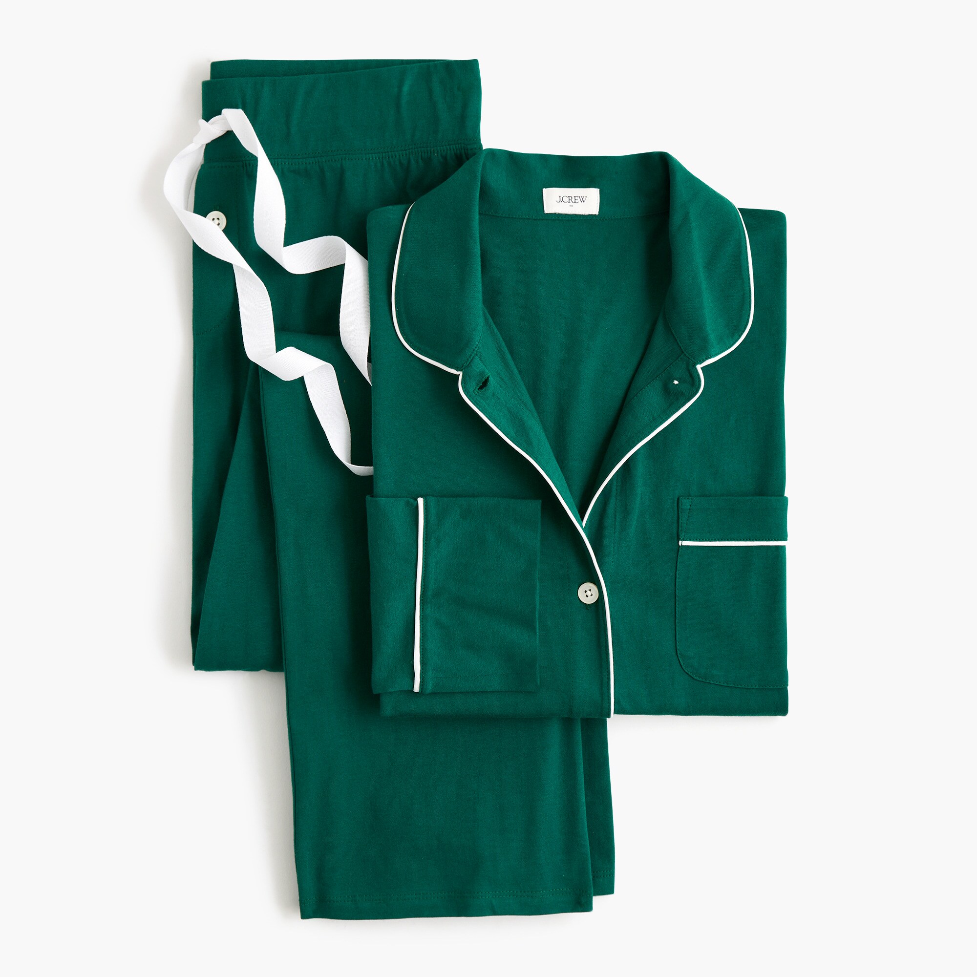 long-sleeve knit pajama set for women