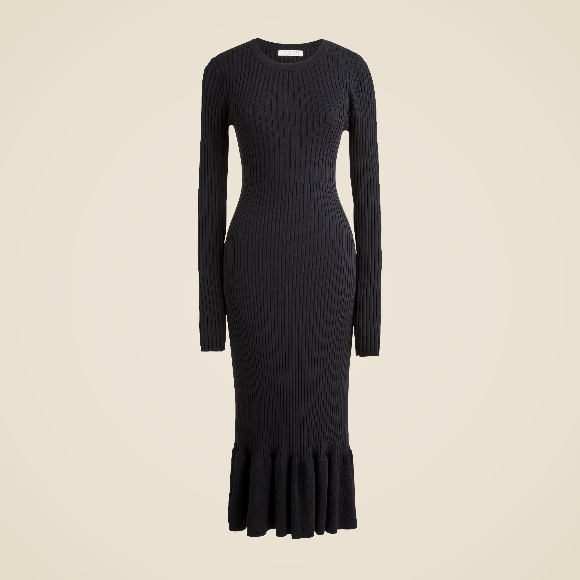 Long-sleeve V-neck Ribbed Sweater-dress For Women | J.Crew