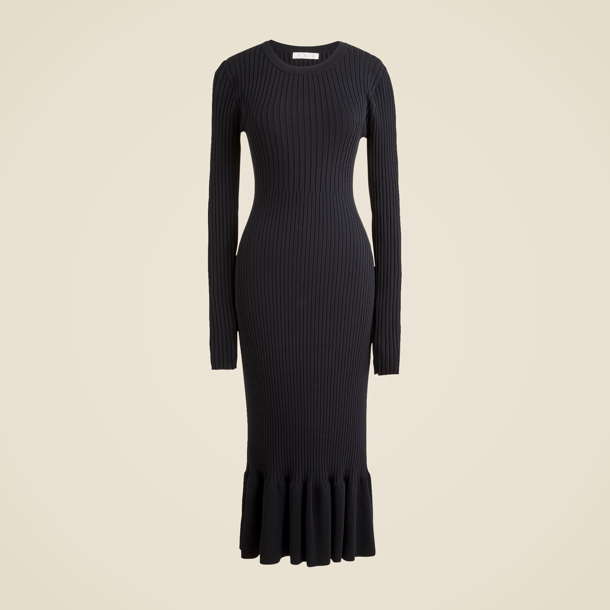 Super-stretch ruffle sweater-dress