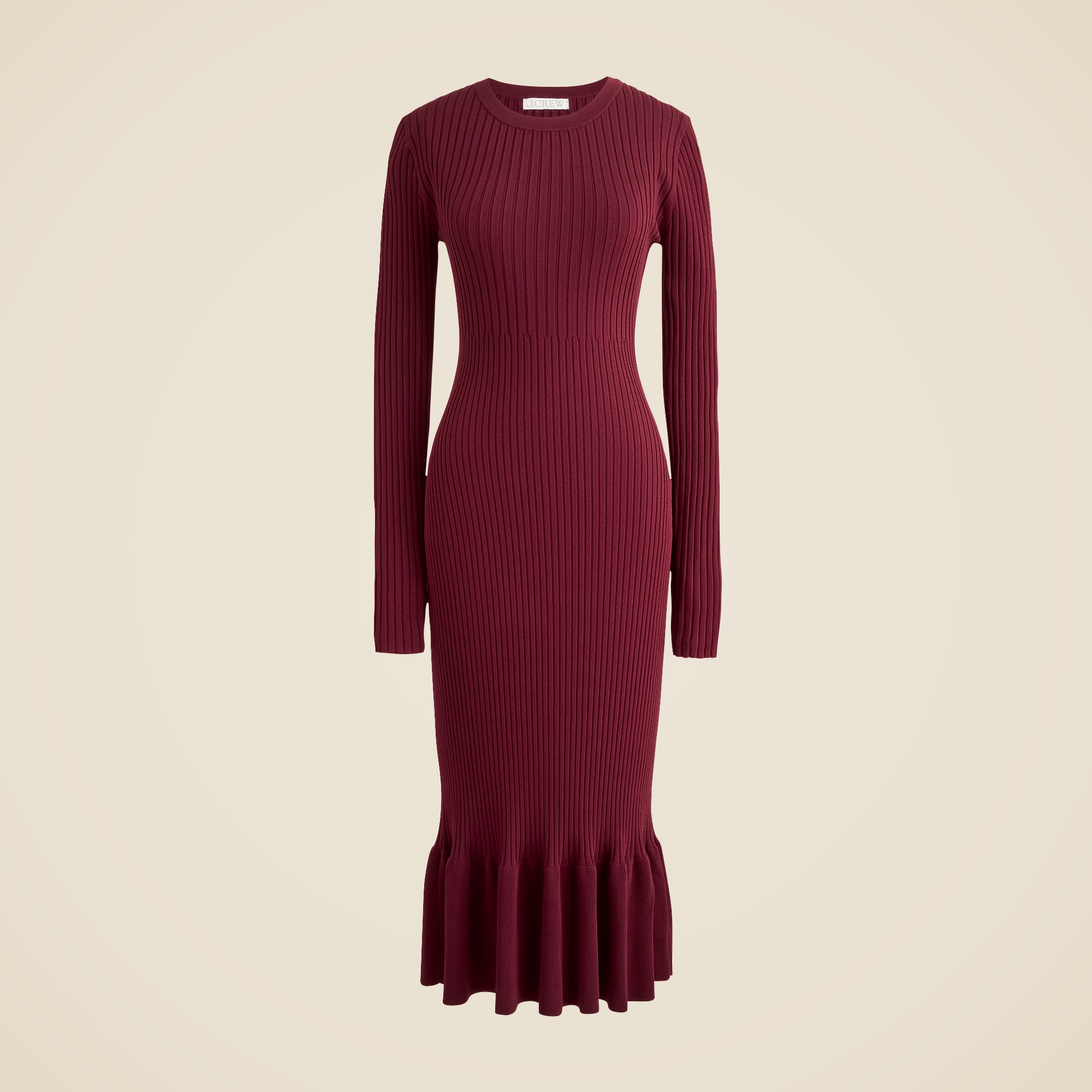 Super-stretch Ruffle Sweater-dress For Women | J.Crew