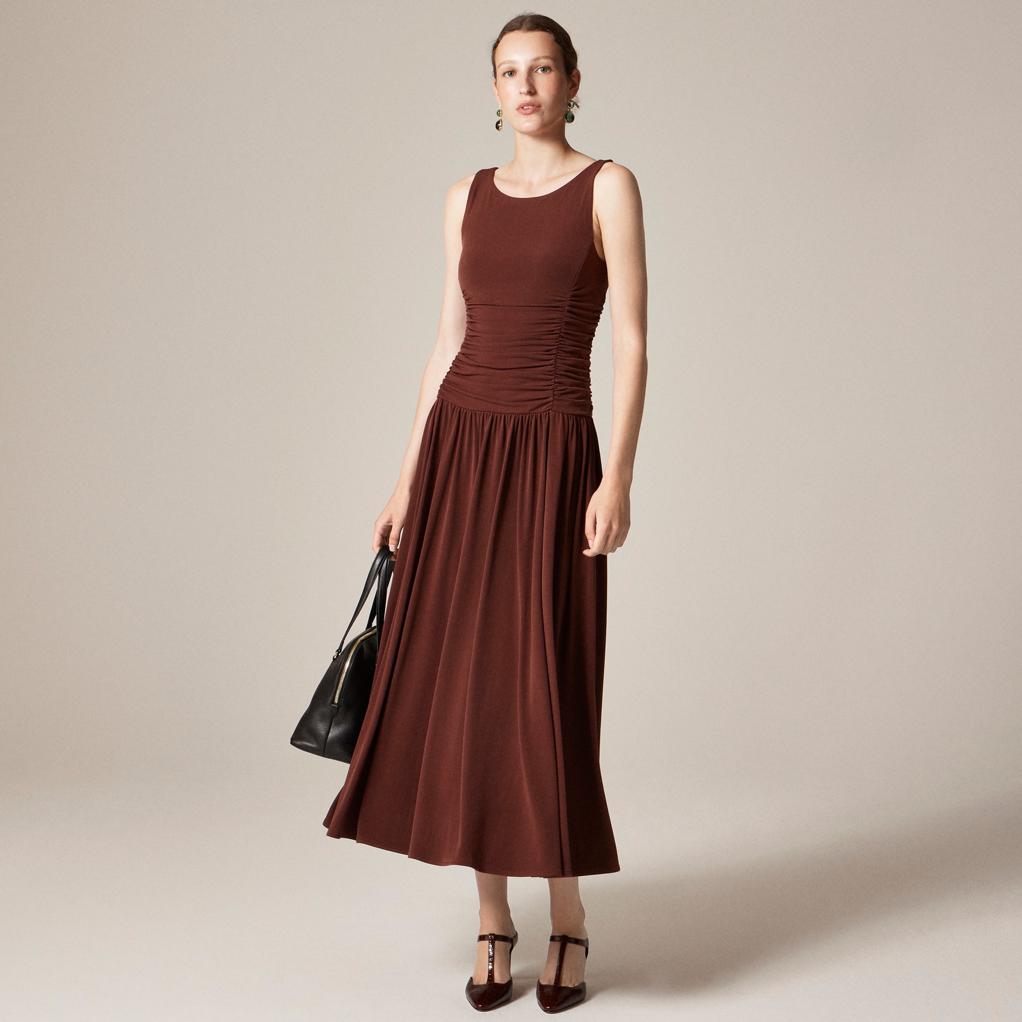 【新品】ローブブラン KeyneckJacquard Dress Sサイズ Drop-waist Boatneck Dress In Matte Jersey For Women | J.Crew