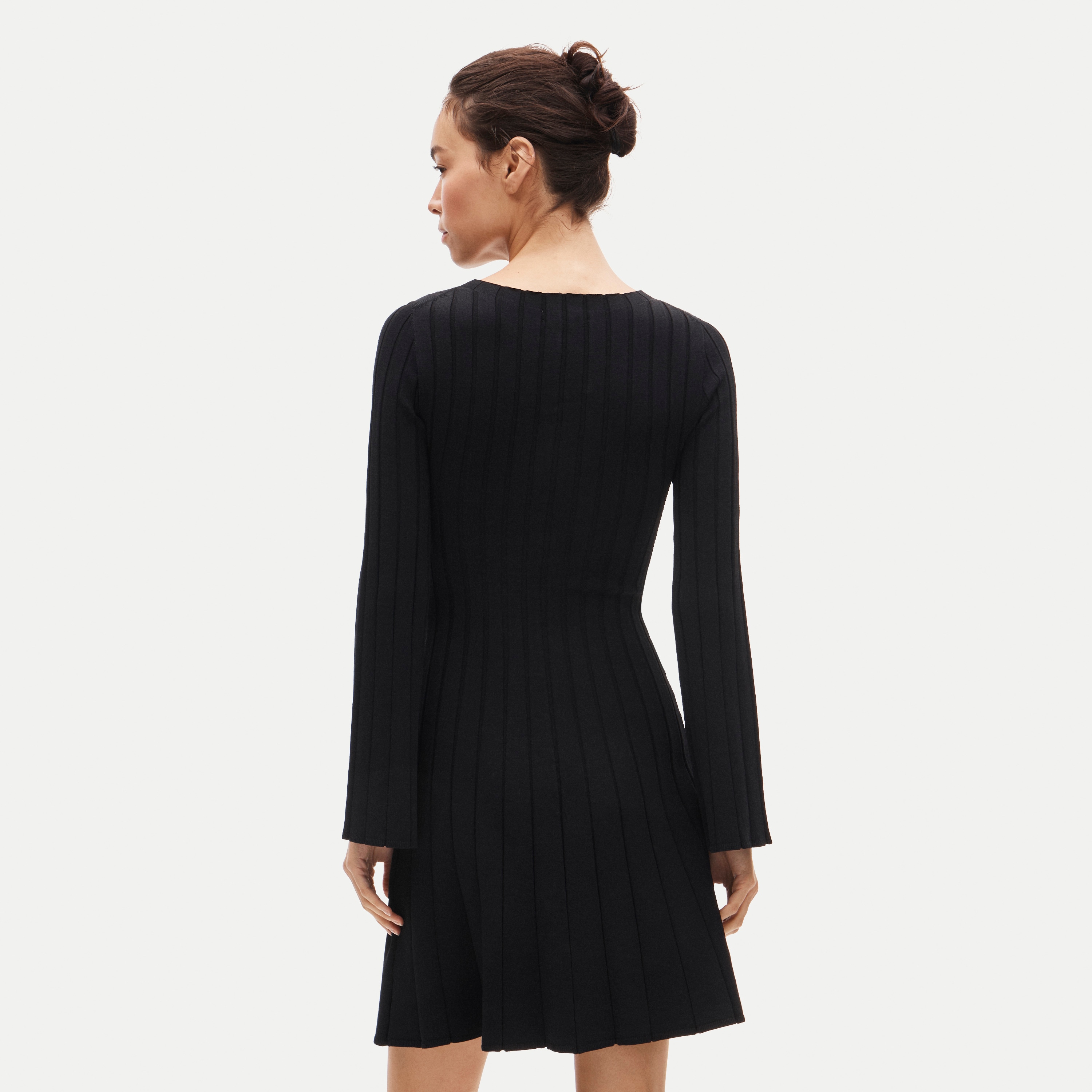 Rib-knit mini sweater-dress