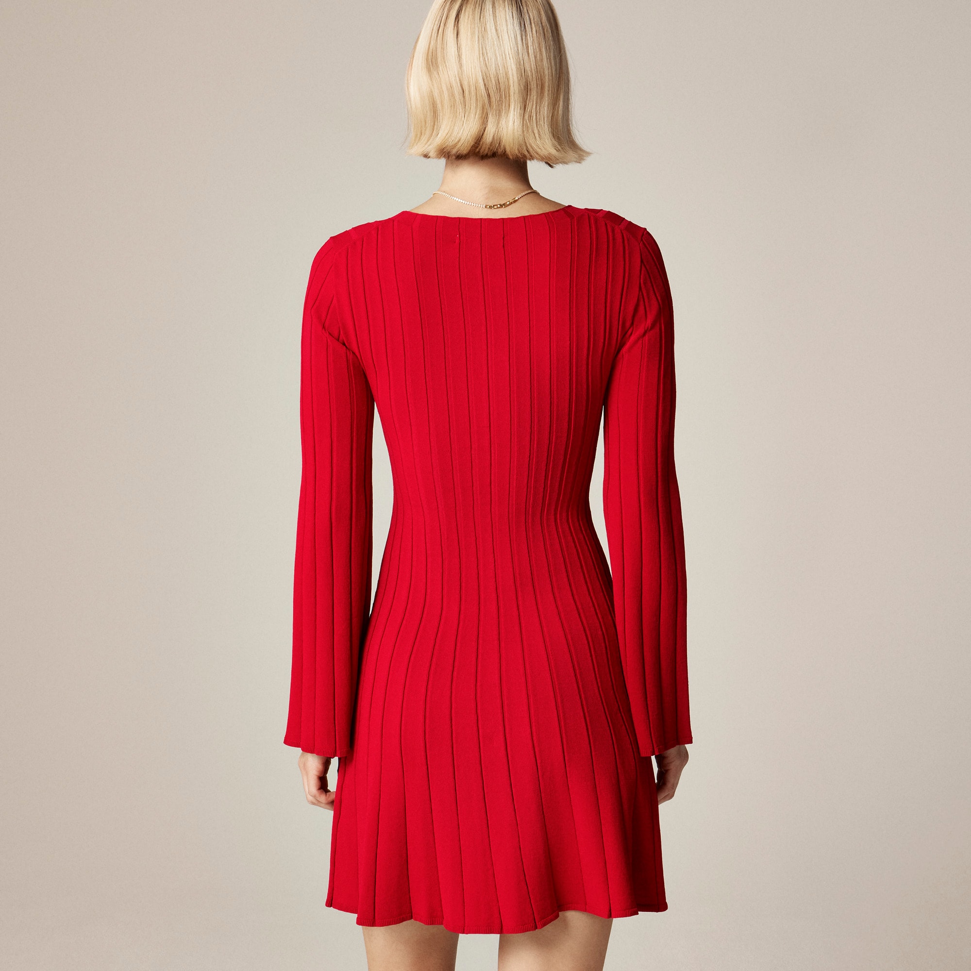 Rib-knit mini sweater-dress - image 4
