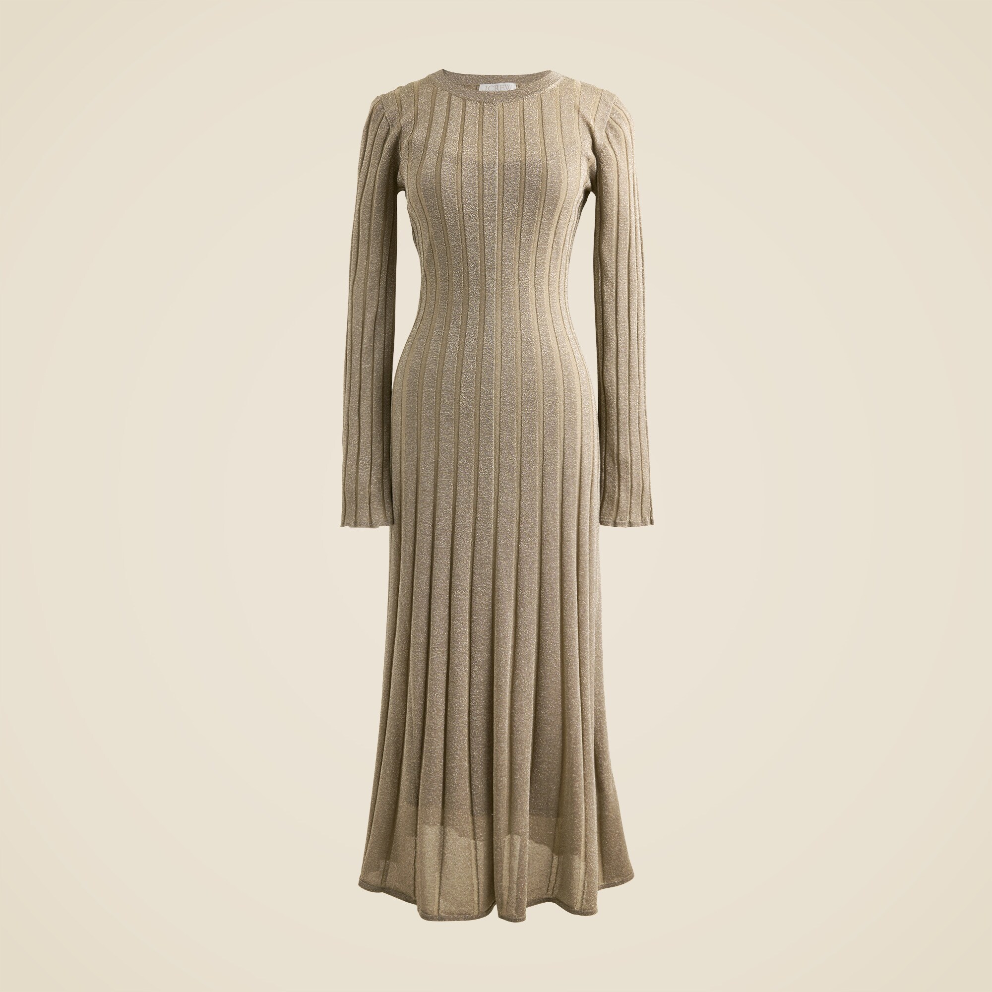white christmas dresses Natalia Fedner Rose Gold Sparkly Knit Maxi Dress main image 1