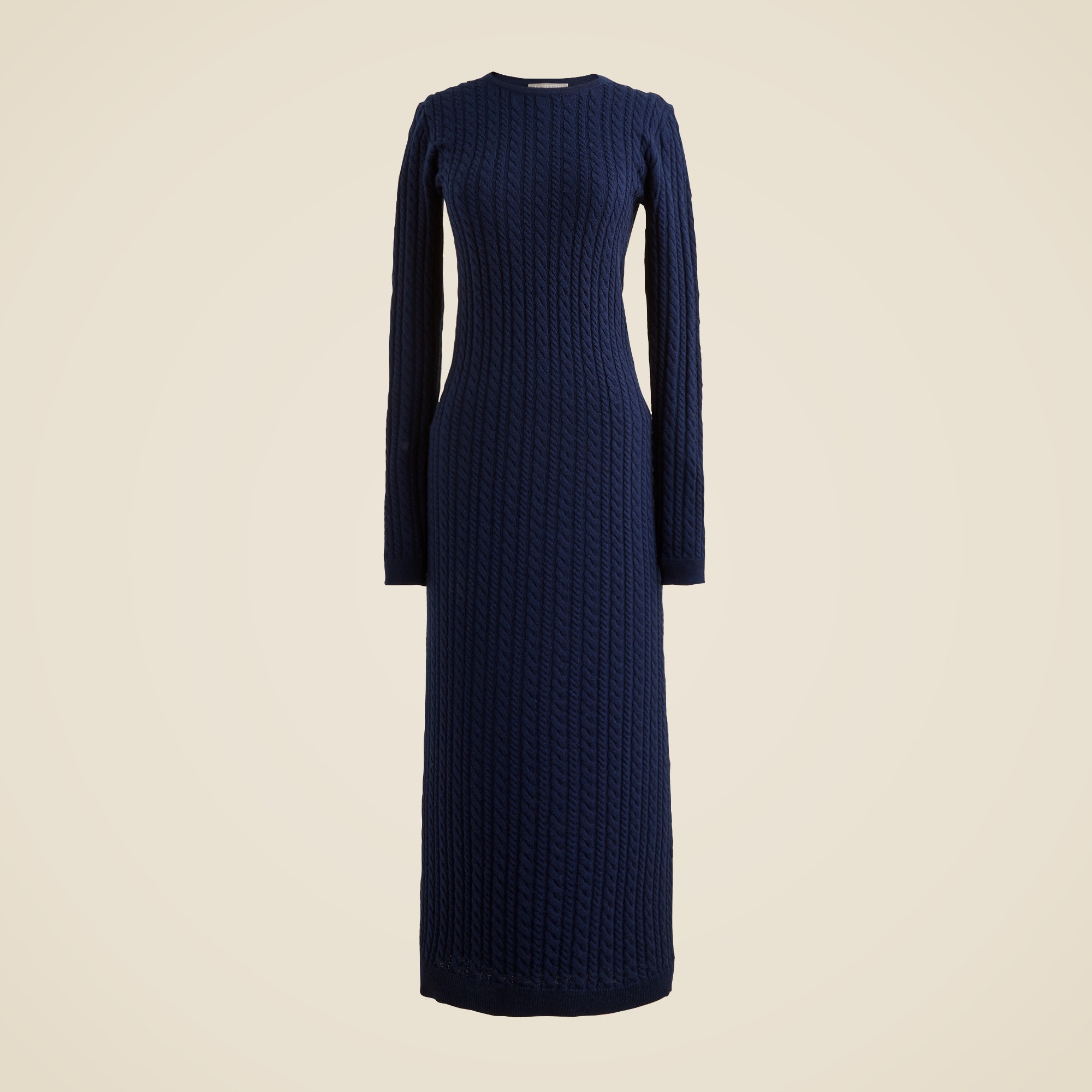 Cable-knit sweater-dress in merino wool
