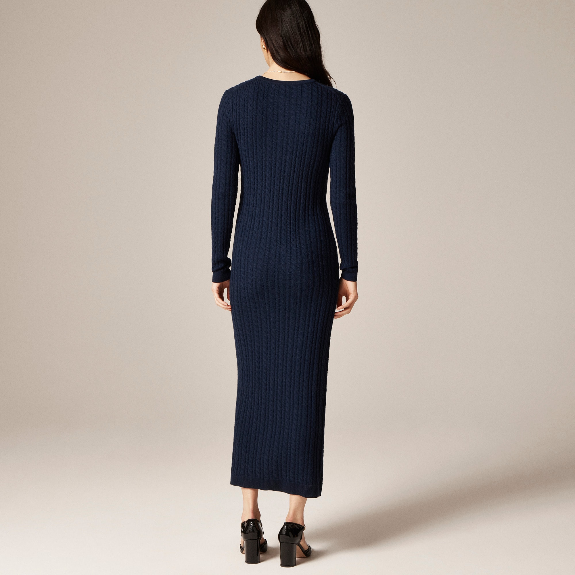 Cable-knit sweater-dress in merino wool - image 4