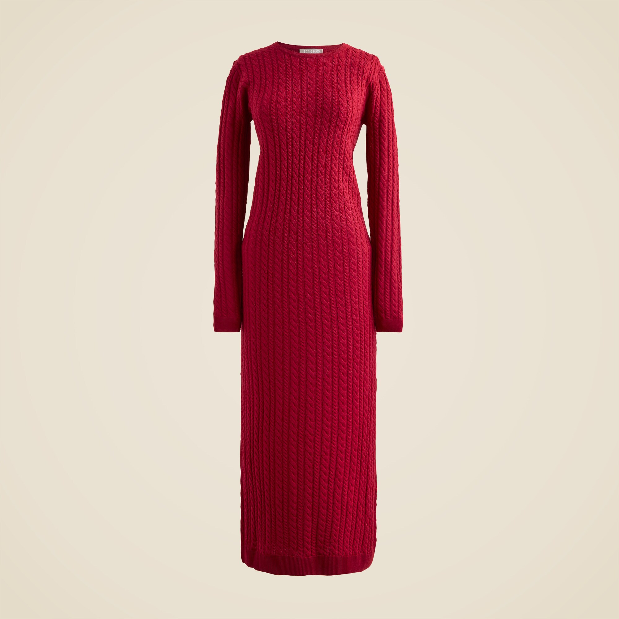 asymmetrical red dress Stretch Wool Double Face Knit Dress – La Garçonne main image 1