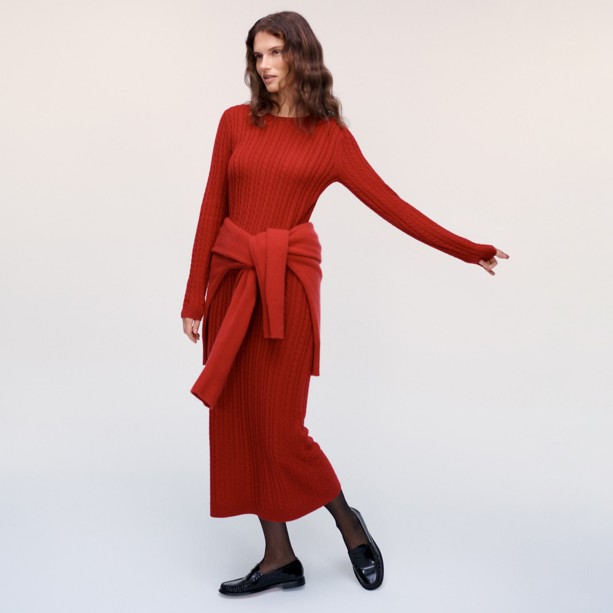 Cable-knit Sweater-dress In Merino Wool For Women | J.Crew