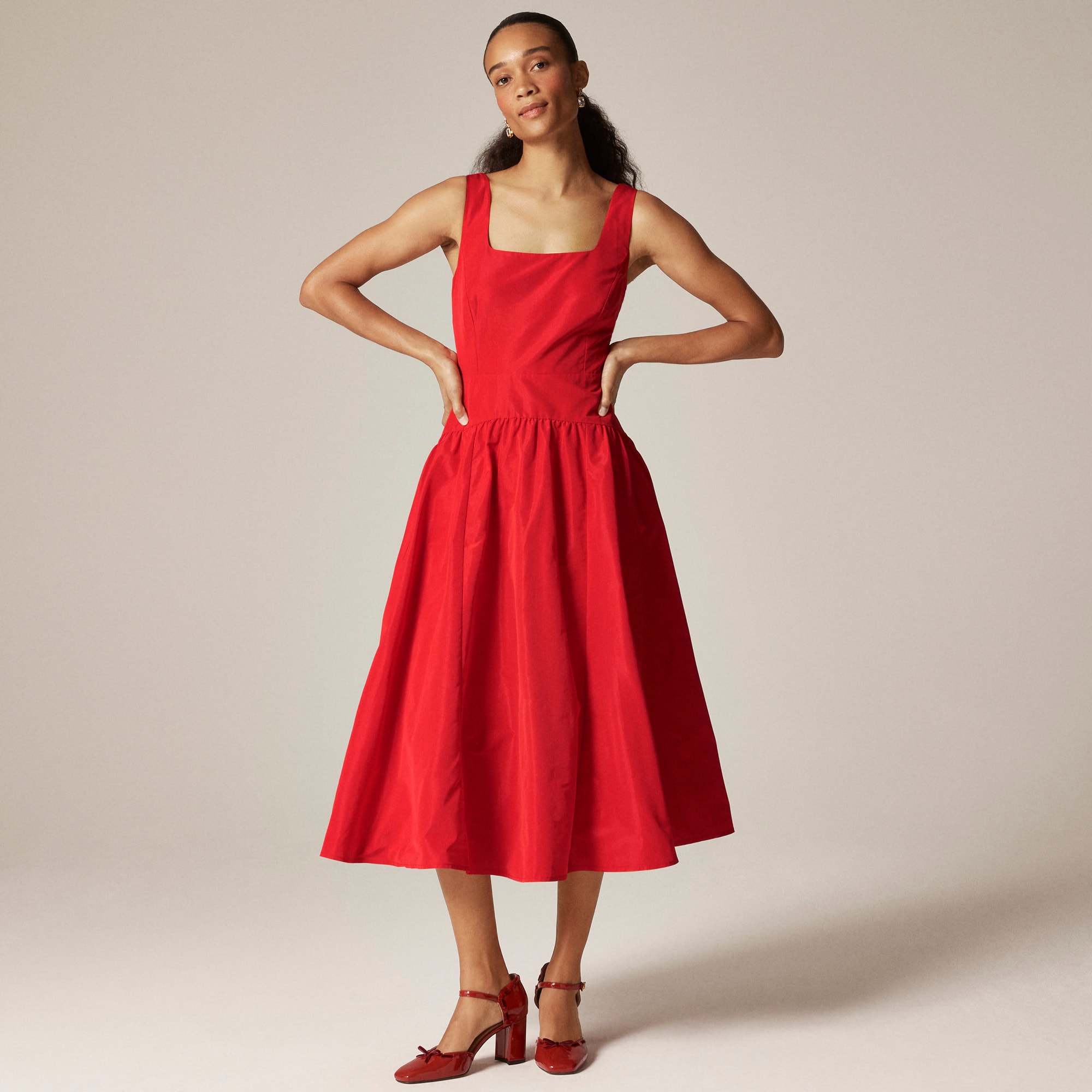 taffeta dress Donna Karan New York Women's A-Line Halter Dress - Hudson