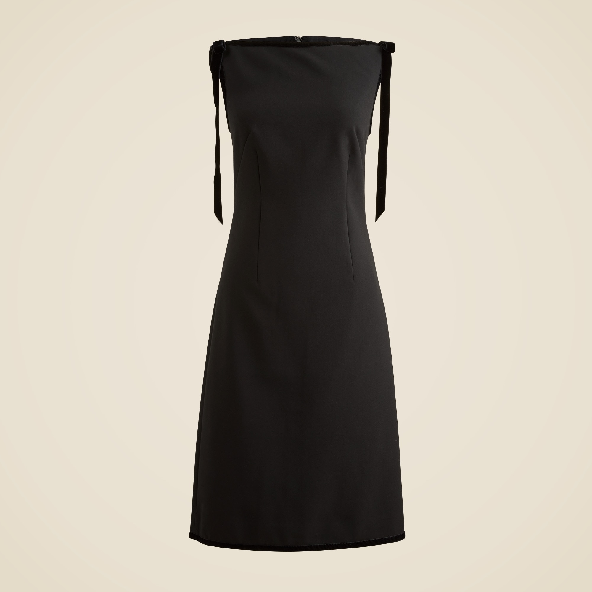 Seamed Sheath Dress With Velvet Bows In Four-season Stretch For Women |  J.Crew