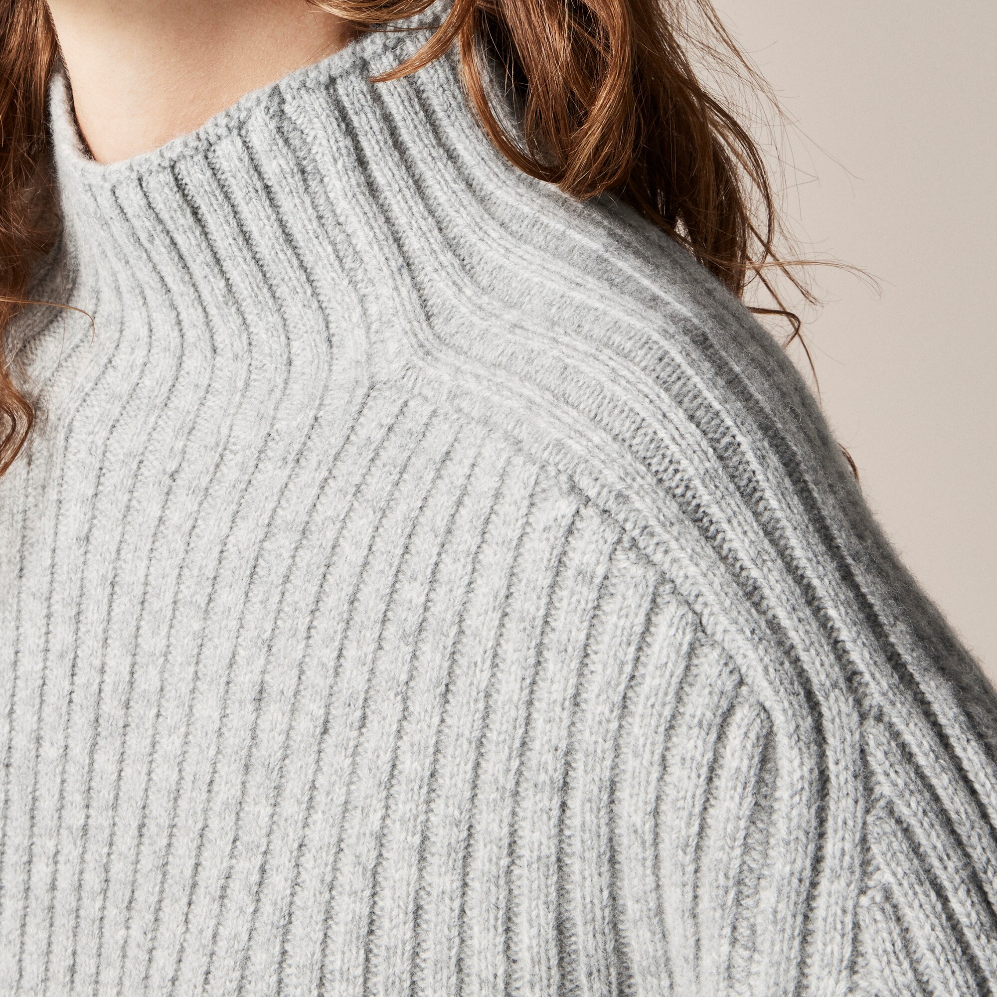 trying on homecoming dresses Everlane Knit Quarter-Zip Polo Dress In Light Heathered Grey, Size Large, Viscose main image 0